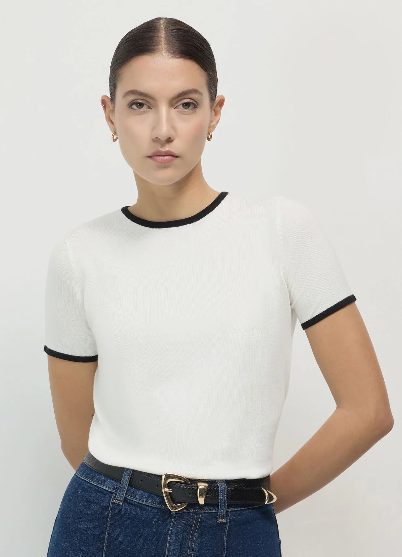 T-shirt finiture a contrasto