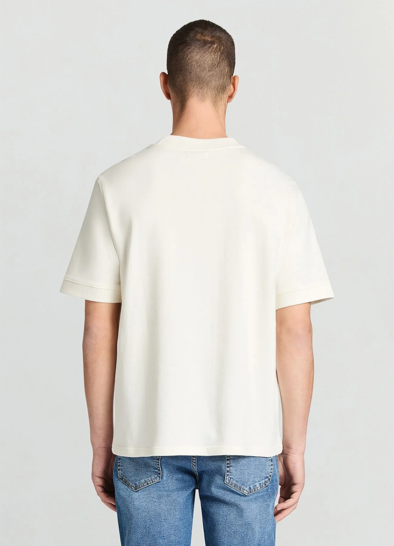 T-shirt girocollo a tinta unita - Image 3