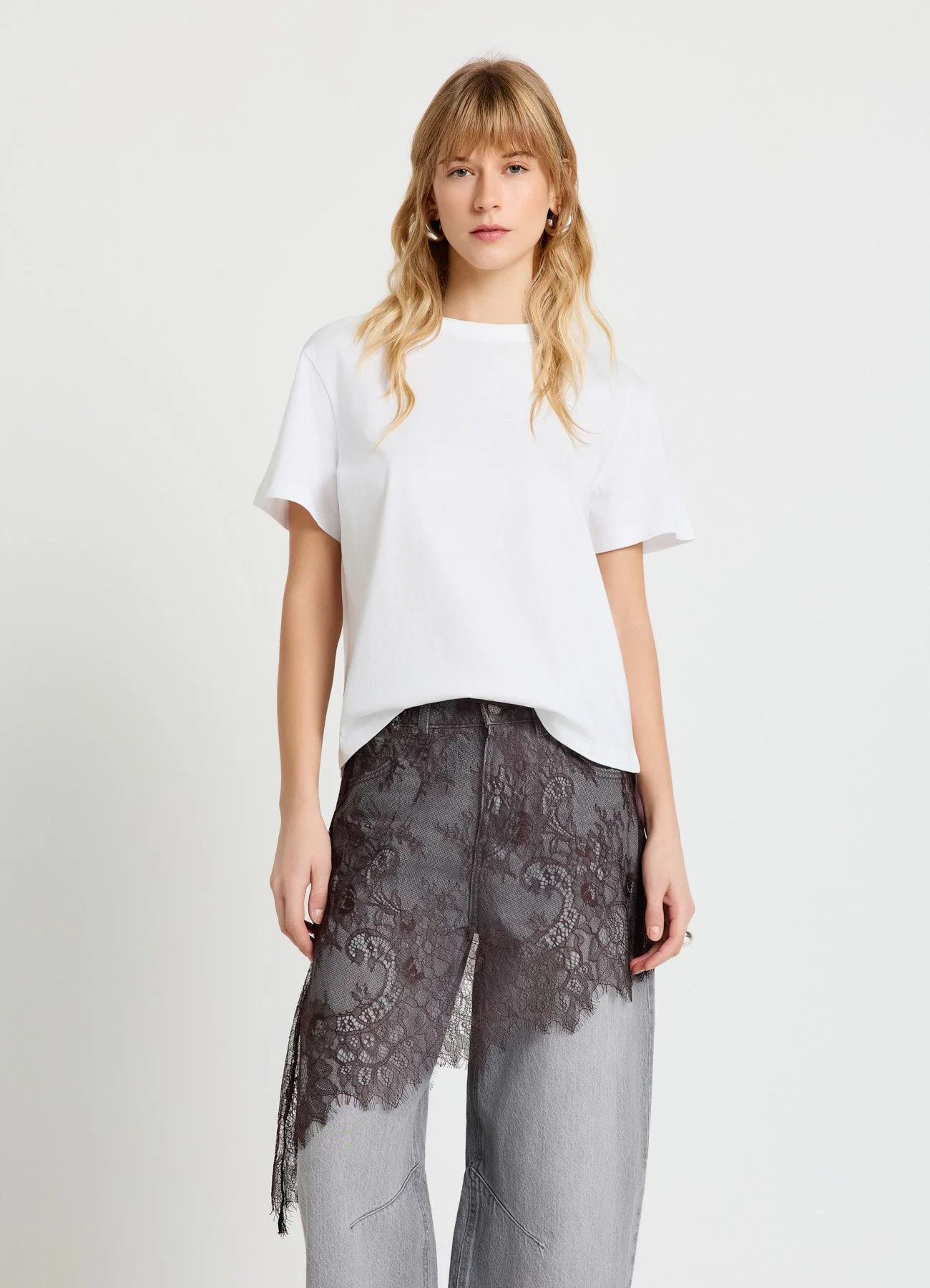 T-shirt girocollo a tinta unita - Image 8