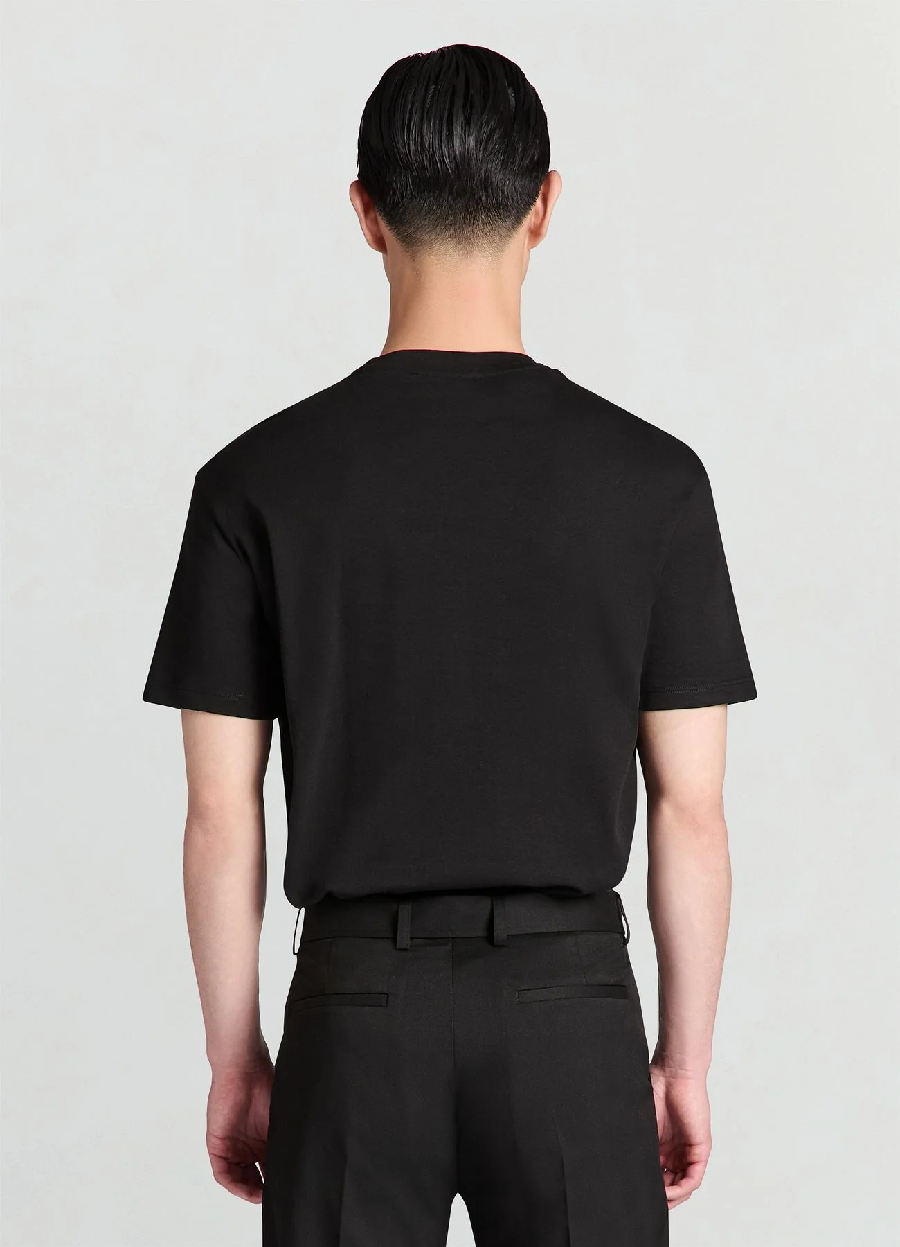 T-shirt girocollo a tinta unita - Image 3