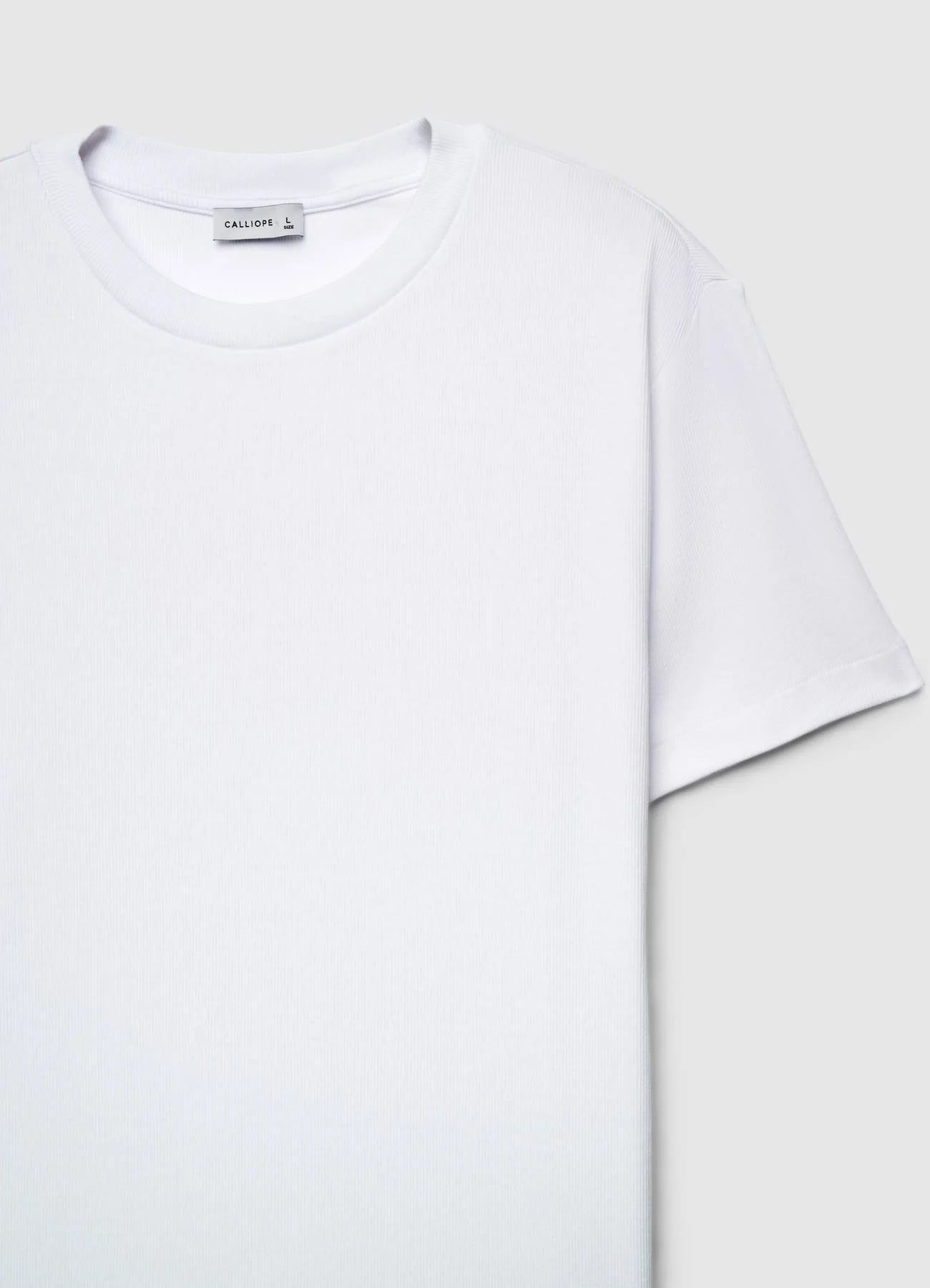 T-shirt girocollo in costina - Image 6