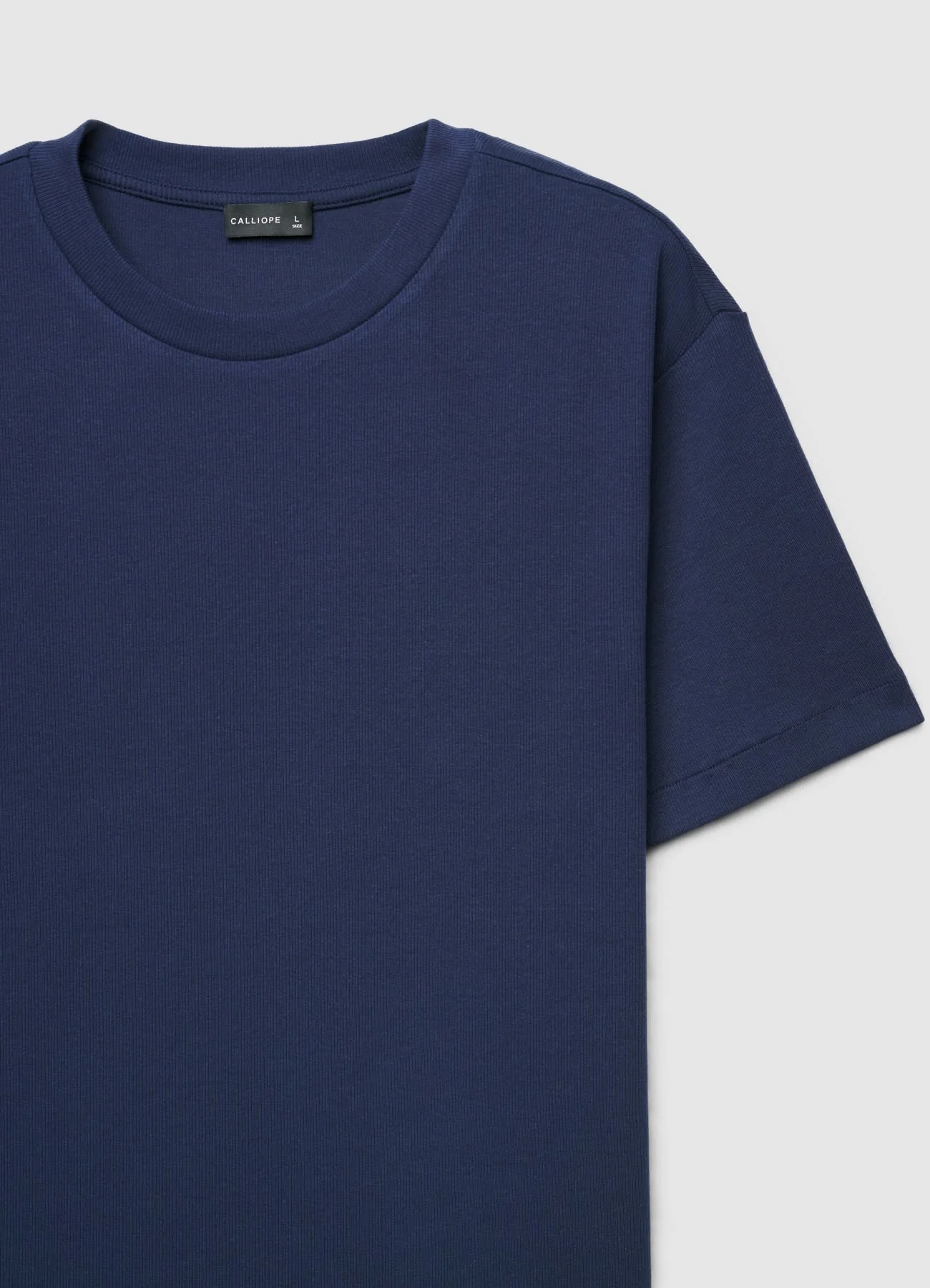 T-shirt girocollo in costina - Image 6