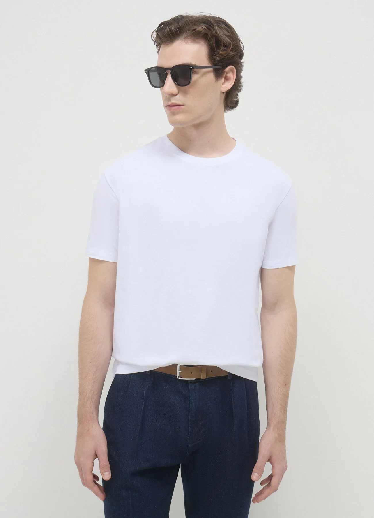 T-shirt girocollo tinta unita