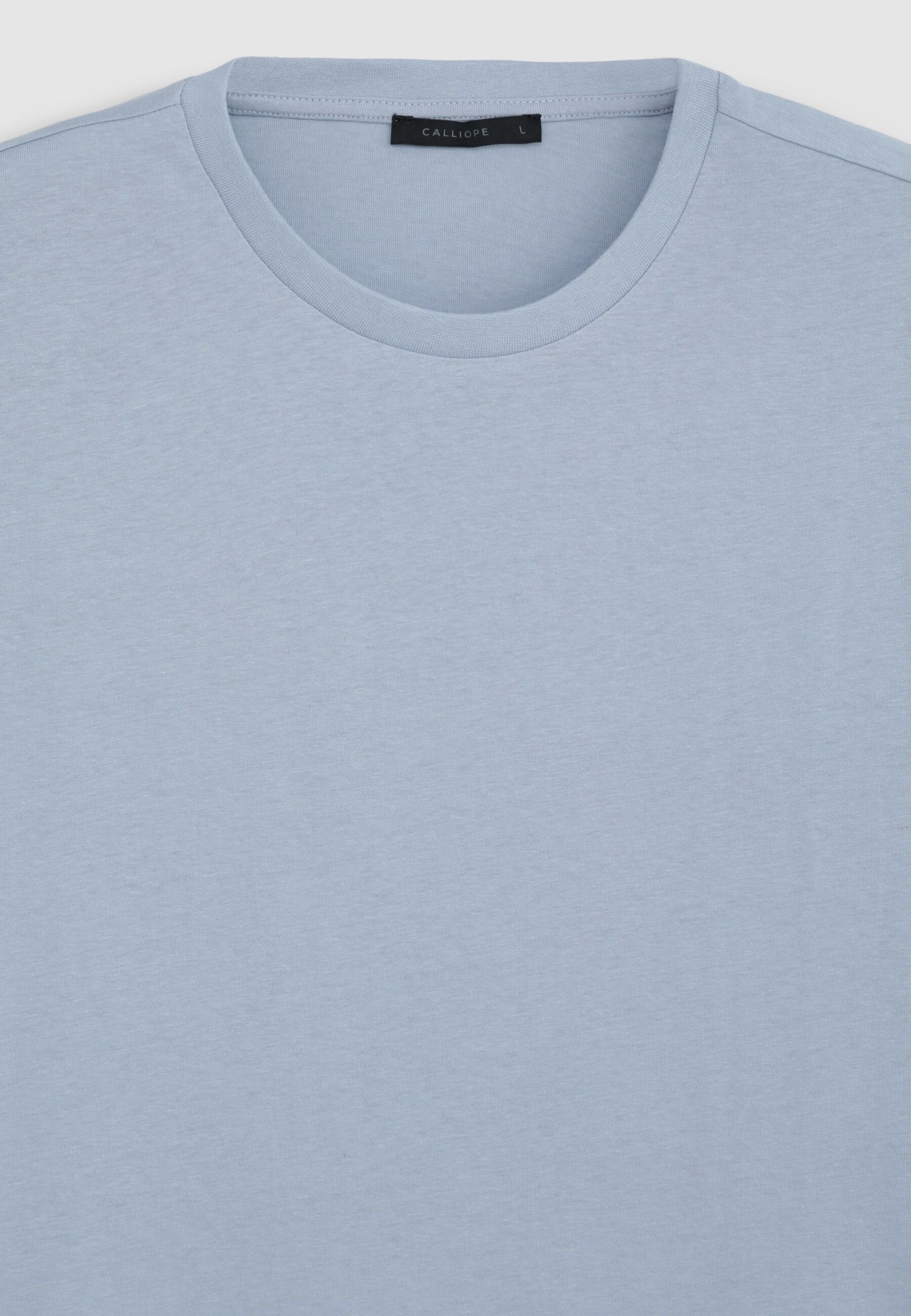 T-shirt girocollo tinta unita - Image 6