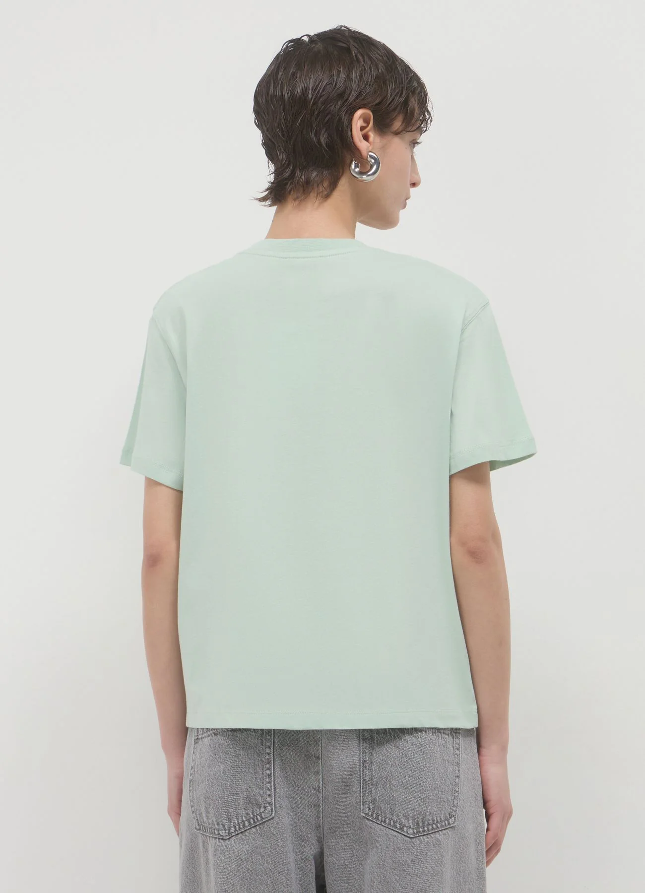 T-shirt girocollo tinta unita - Image 2