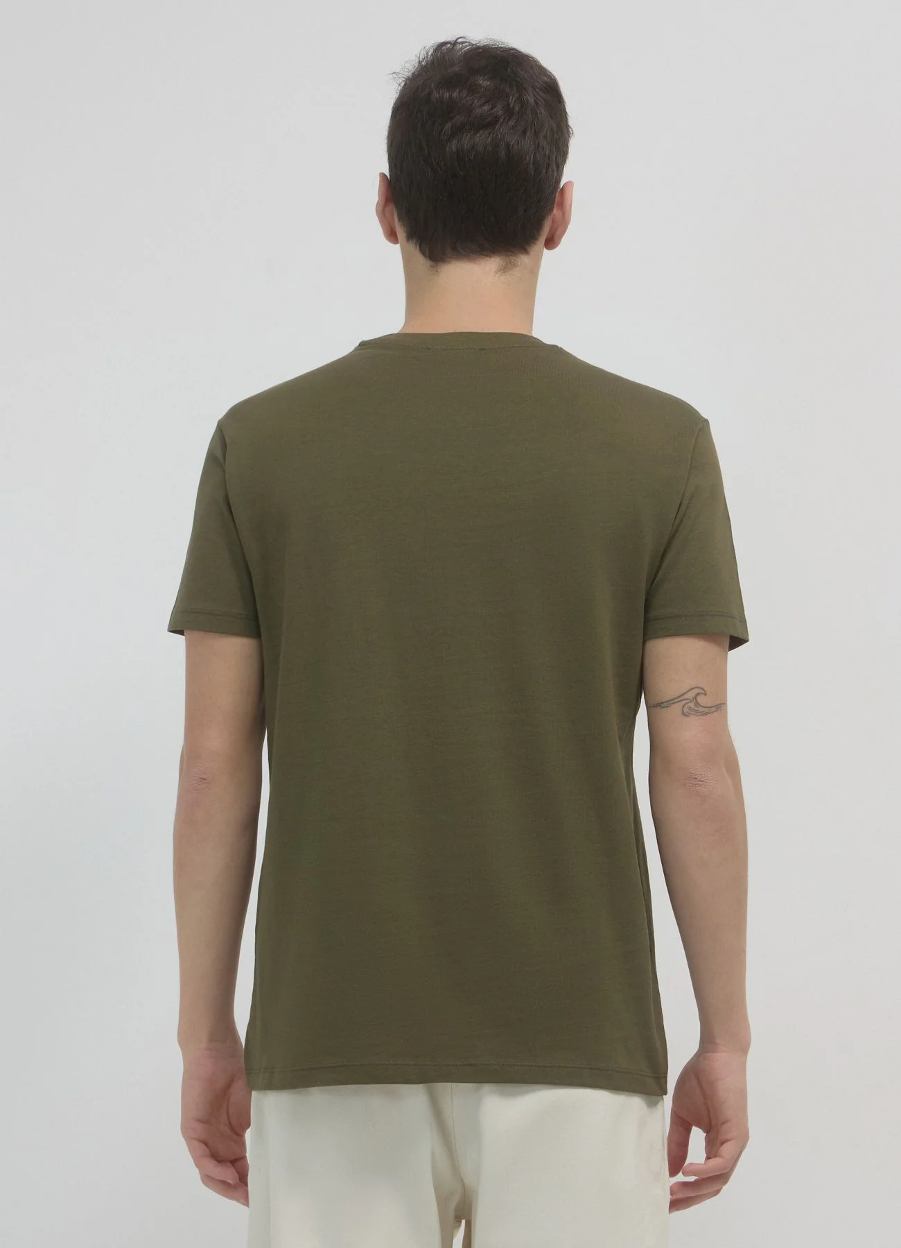 T-shirt girocollo tinta unita - Image 2