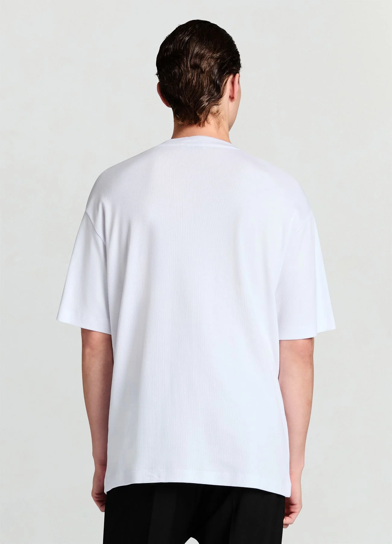 T-shirt in costina relaxed fit - Image 3