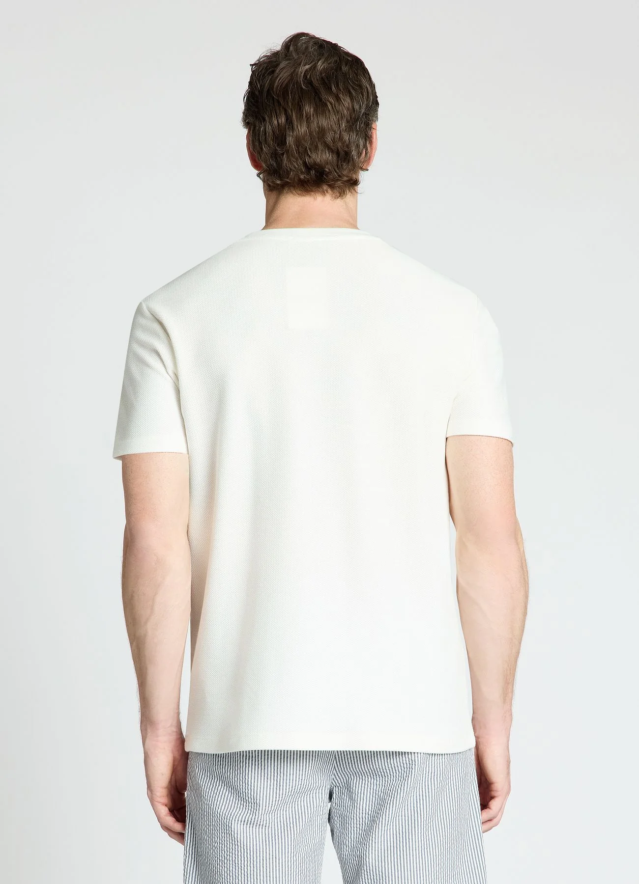 T-shirt in maglia operata tinta unita - Image 3
