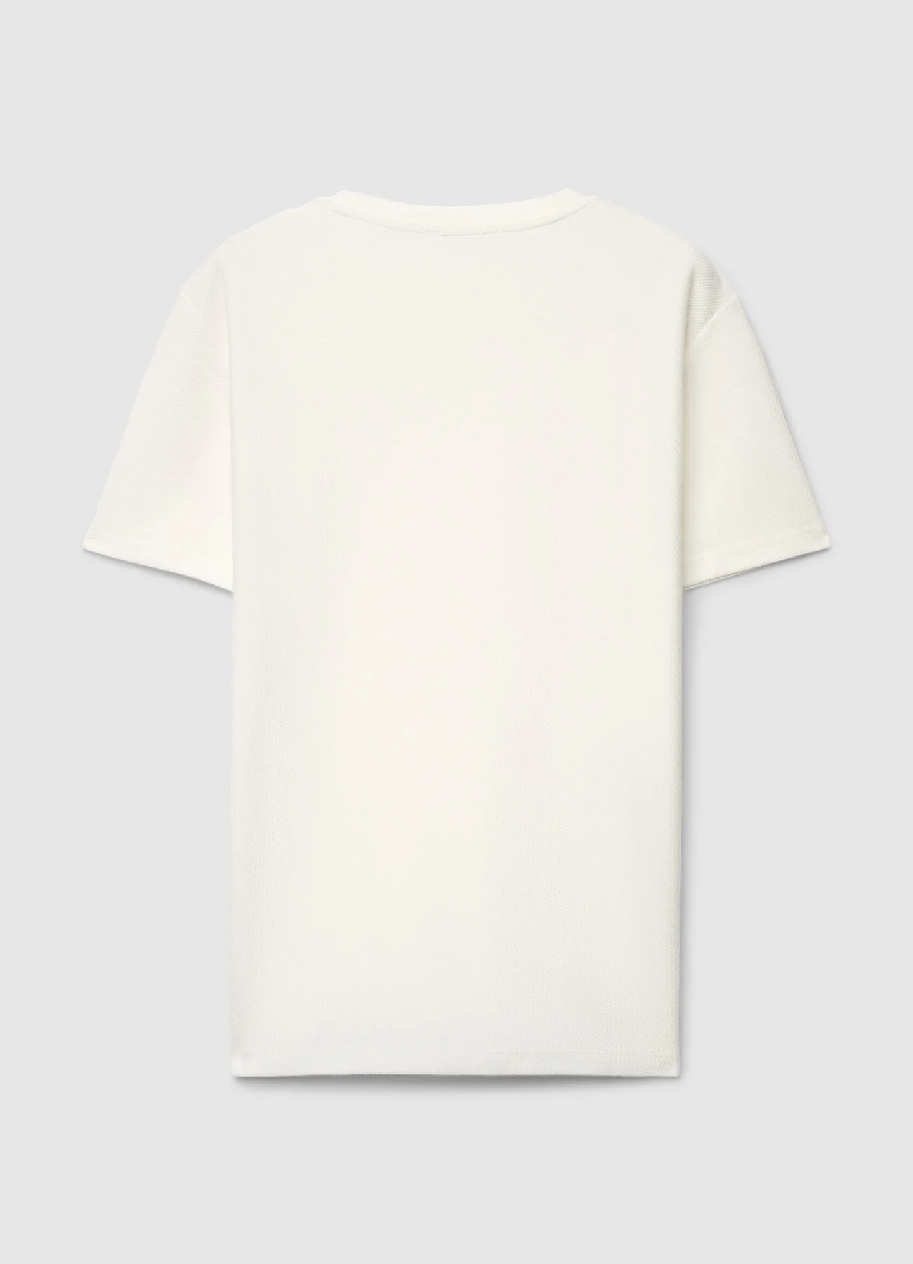 T-shirt in maglia operata tinta unita - Image 5