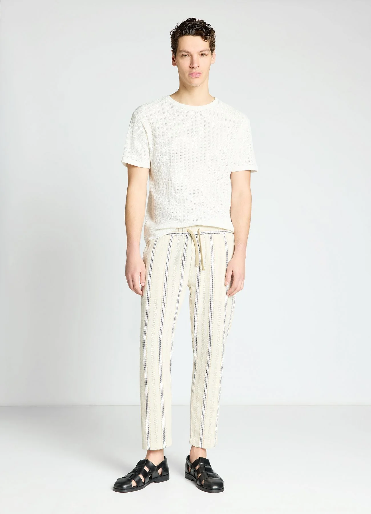 T-shirt in maglia traforata a coste - Image 2