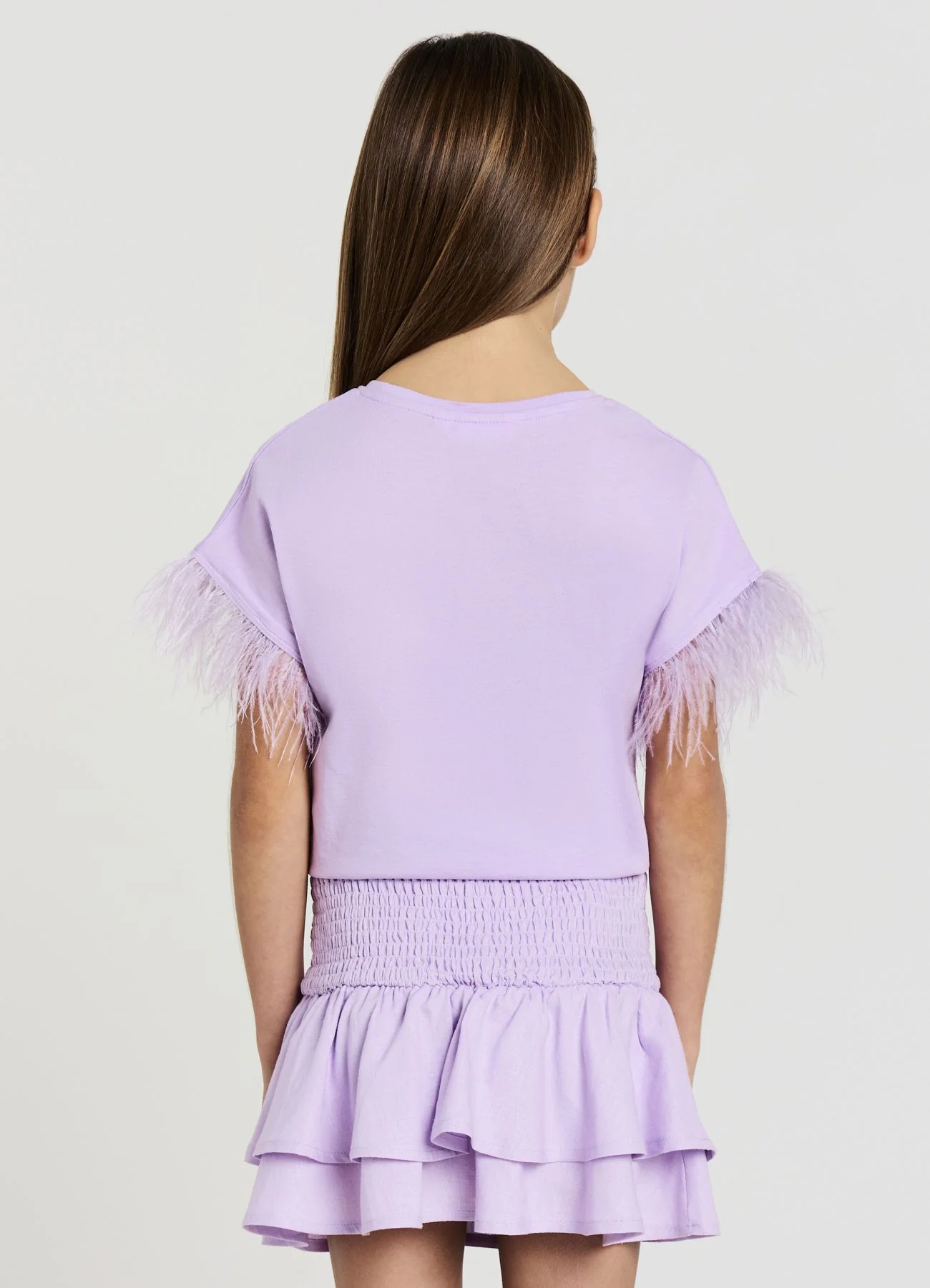 T-shirt maniche con piume - Image 3