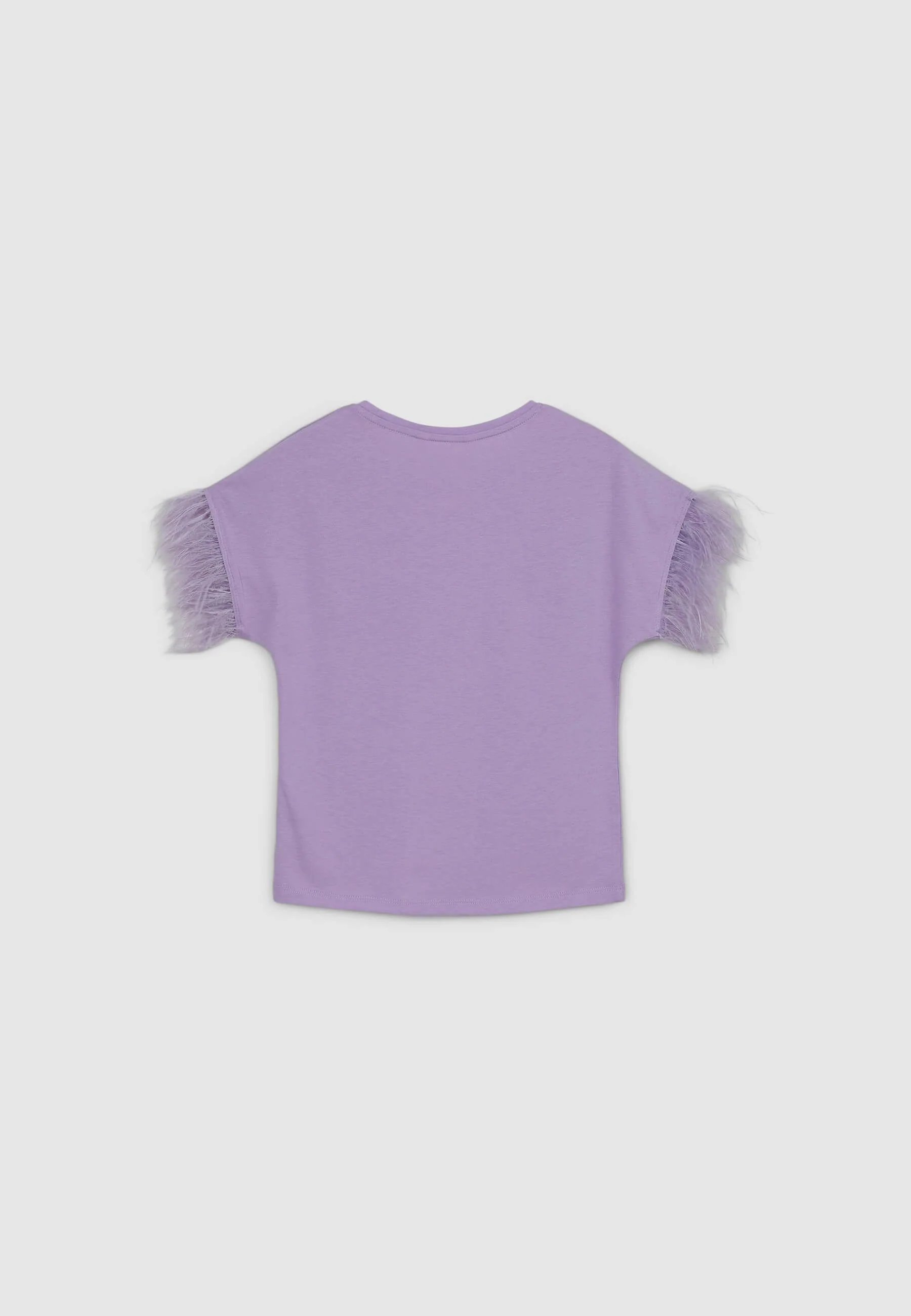 T-shirt maniche con piume - Image 5