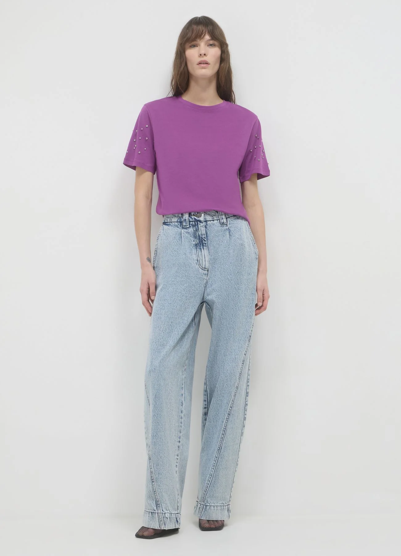 T-shirt maniche strass - Image 3
