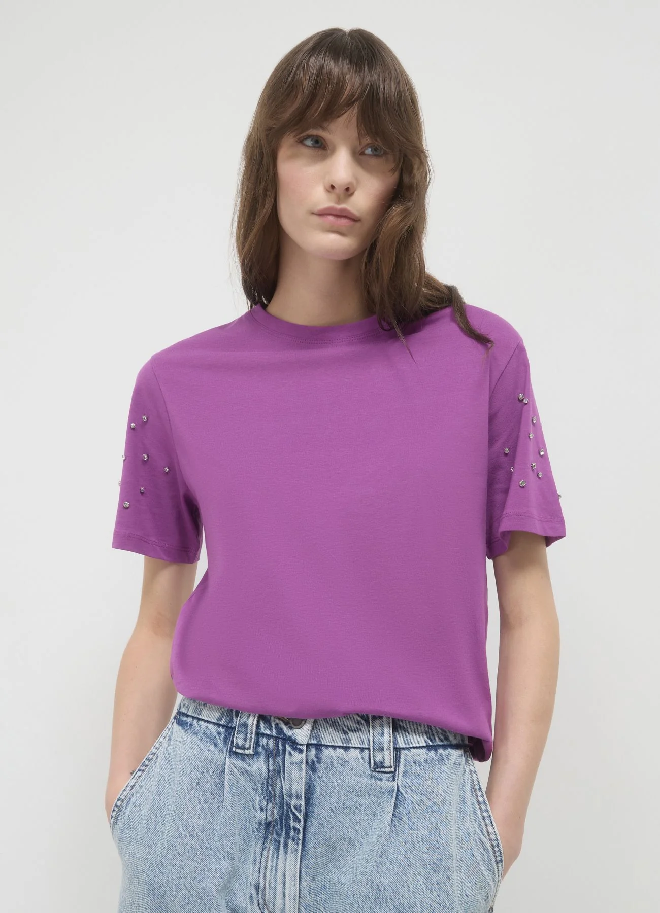 T-shirt maniche strass - Image 4