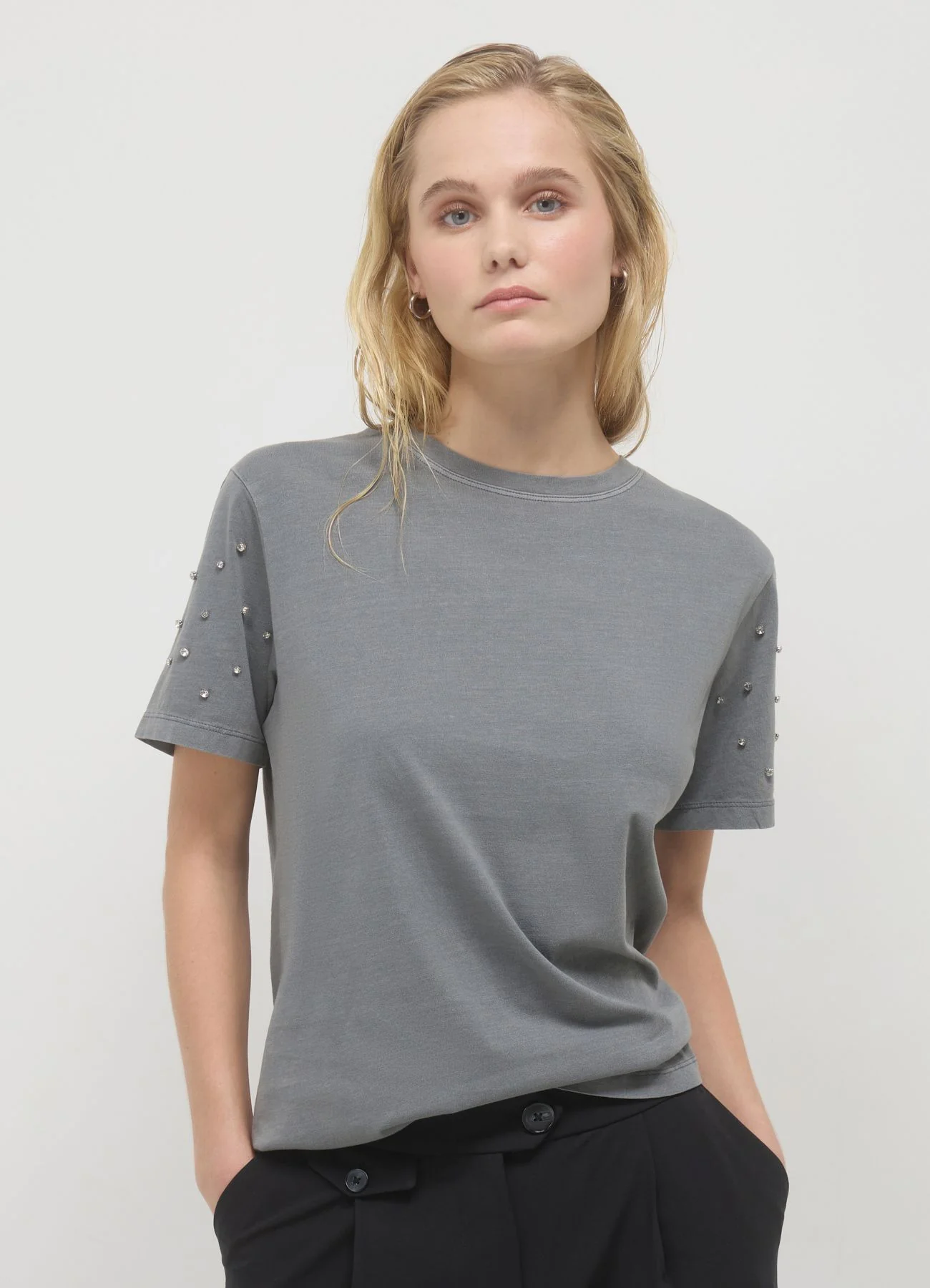 T-shirt maniche strass - Image 2