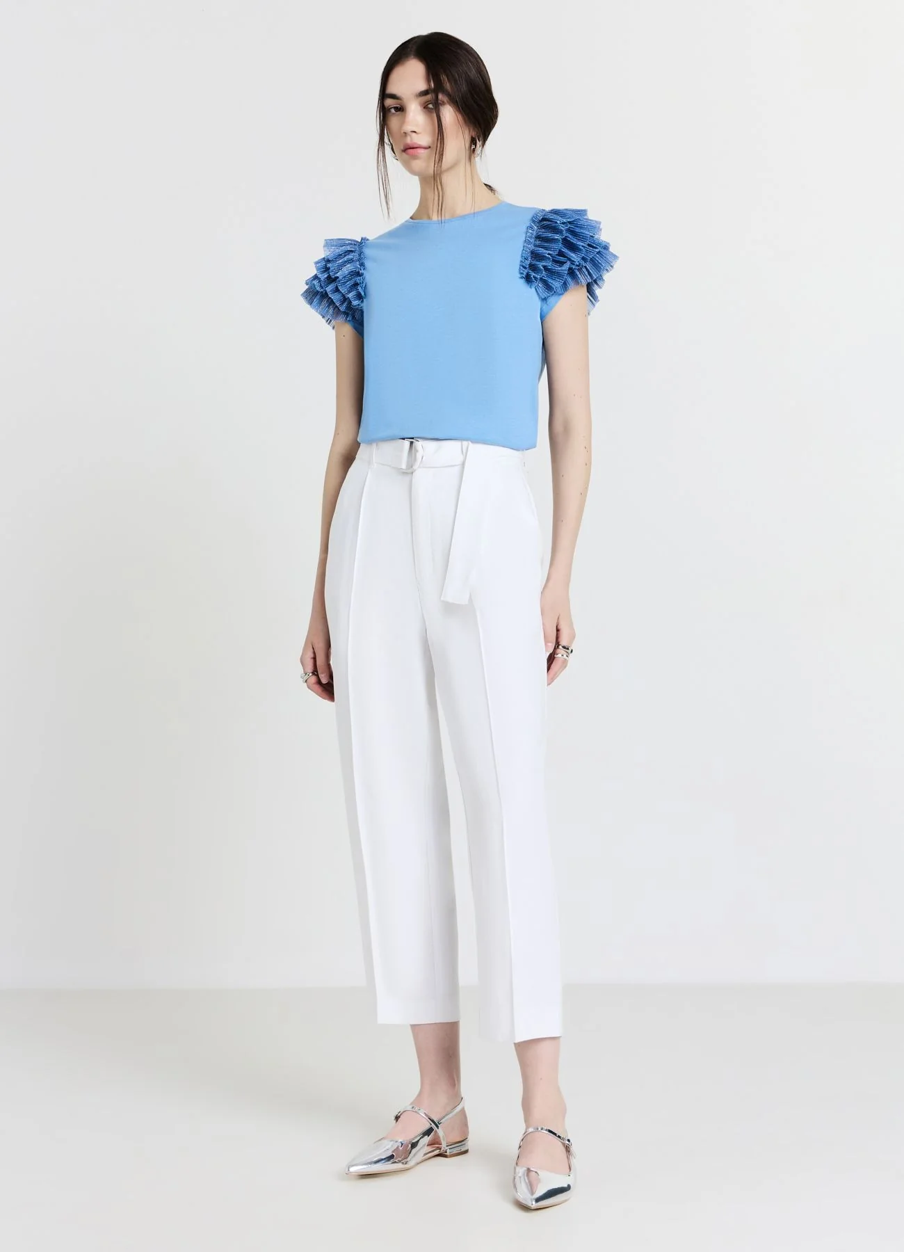 T-shirt maniche tulle - Image 3