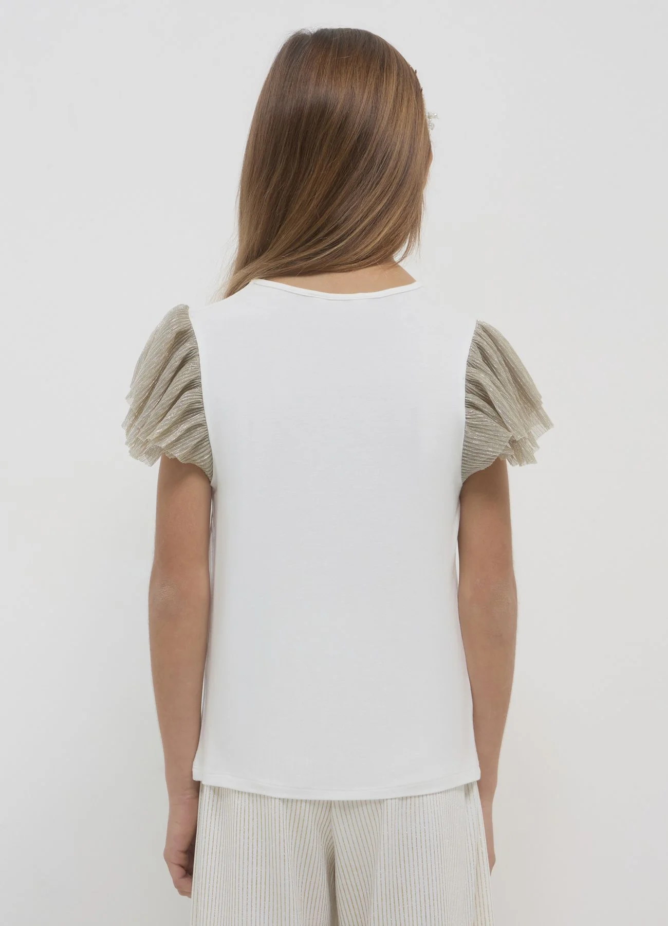 T-shirt maniche tulle - Image 4