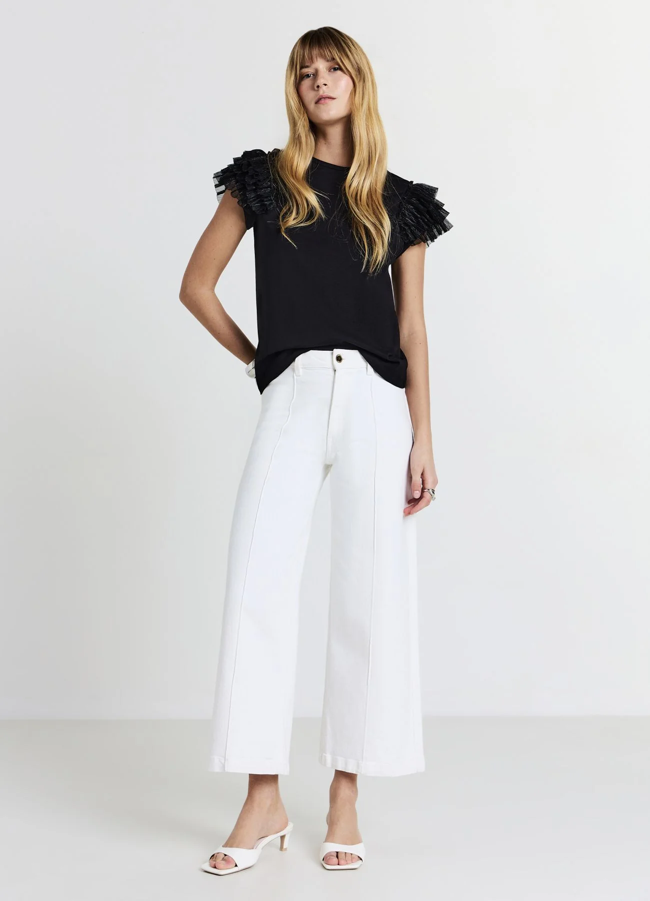 T-shirt maniche tulle - Image 3