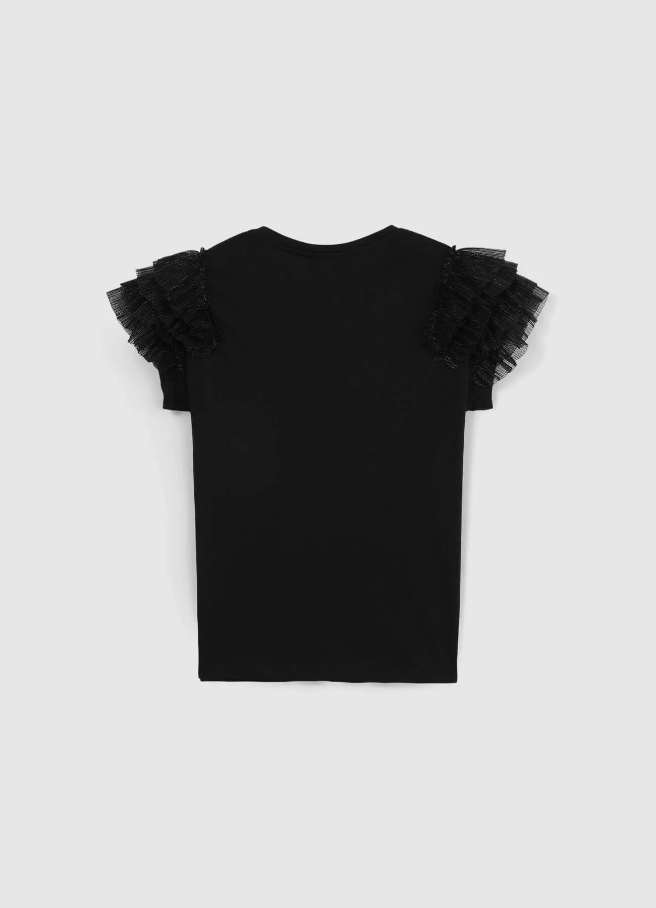 T-shirt maniche tulle - Image 4