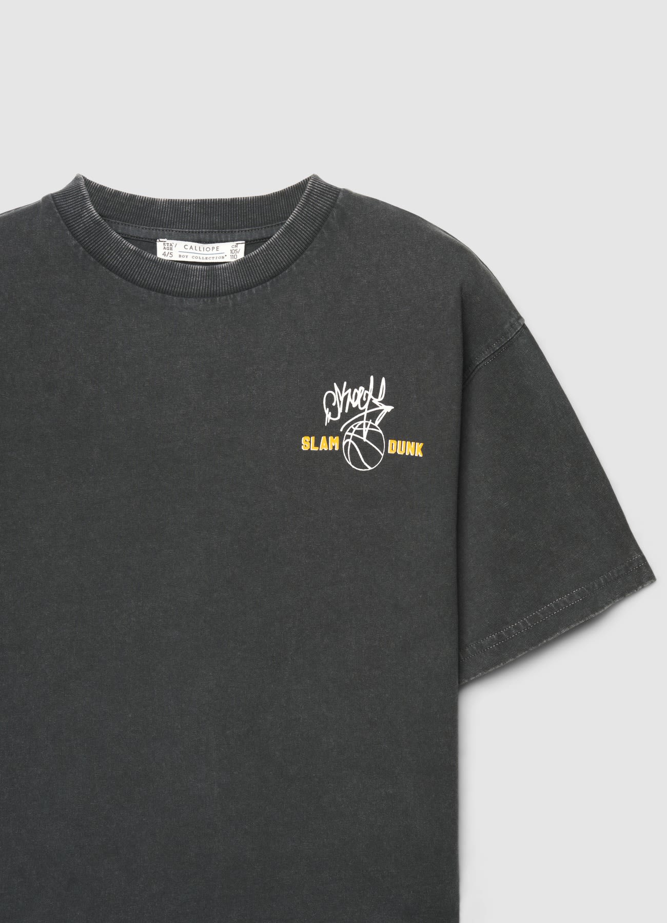 T-shirt over con stampa basket
