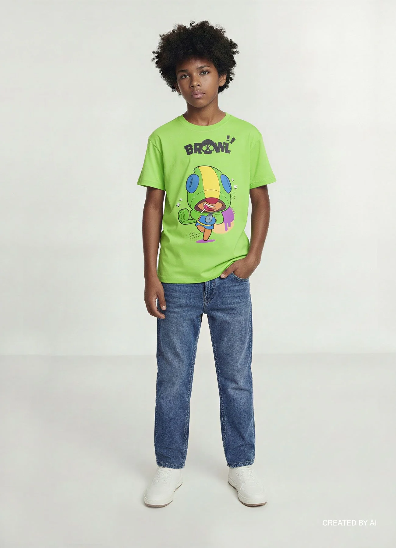 T-shirt over con stampa Brawl Stars