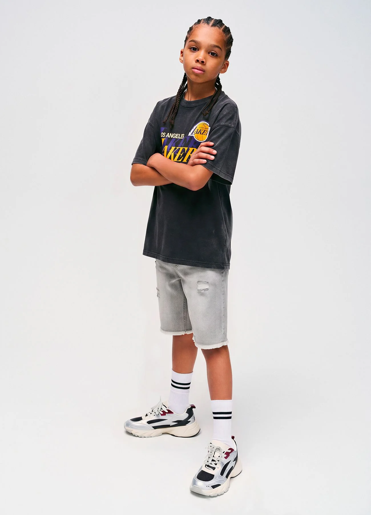 T-shirt over con stampa Lakers - Image 4