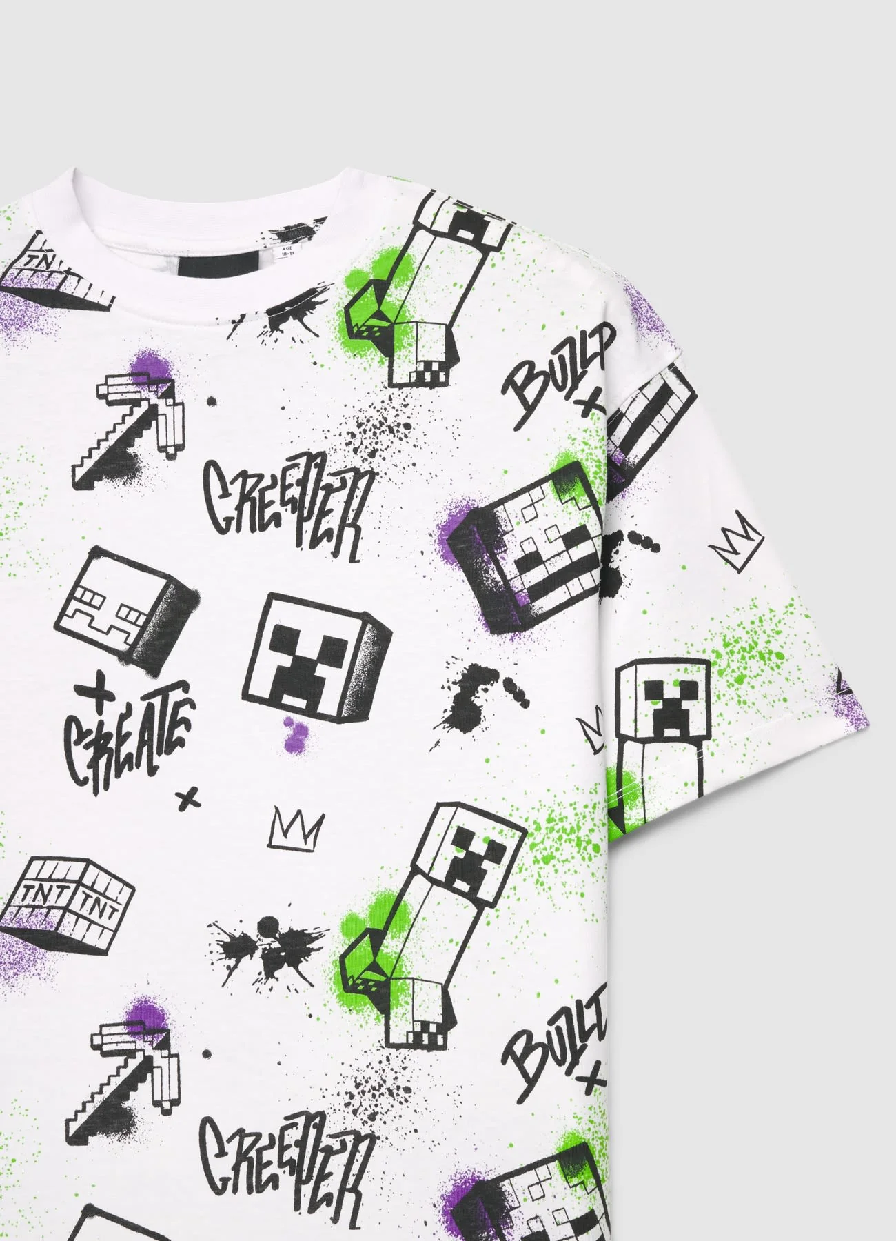 T-shirt over con stampa Minecraft - Image 3