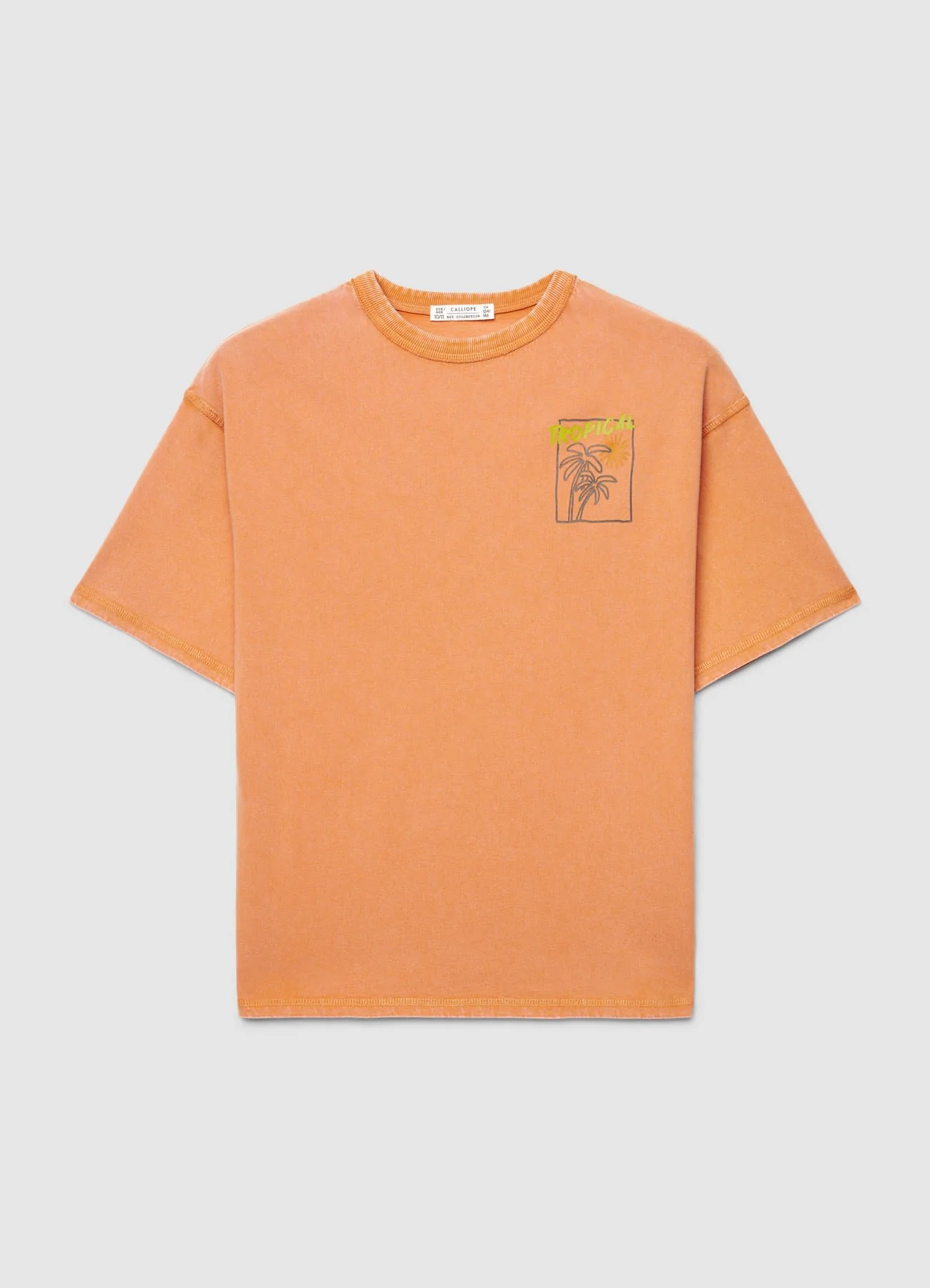 T-shirt over con stampa tropical - Image 2