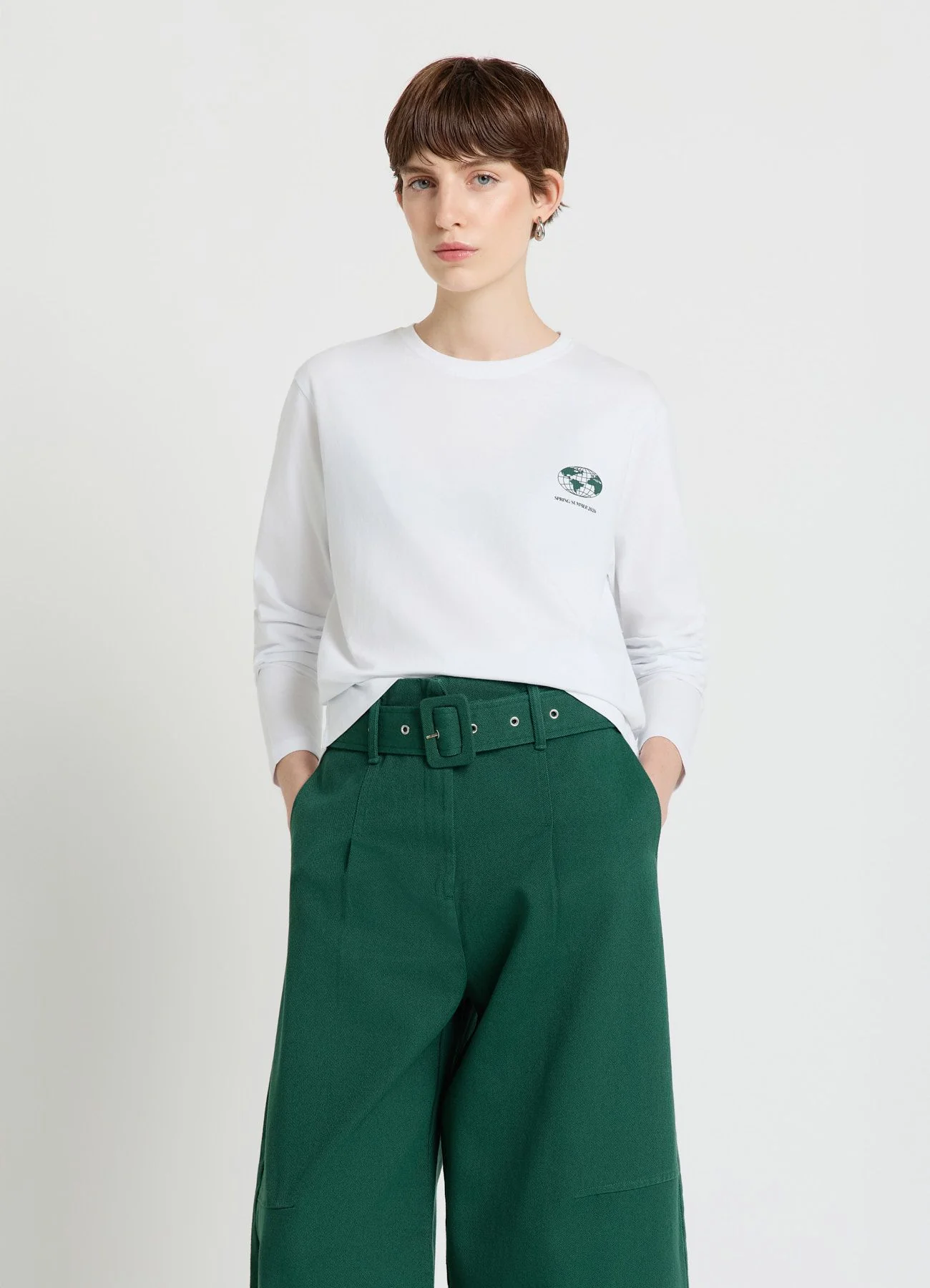 T-shirt oversize con stampe fronte/retro