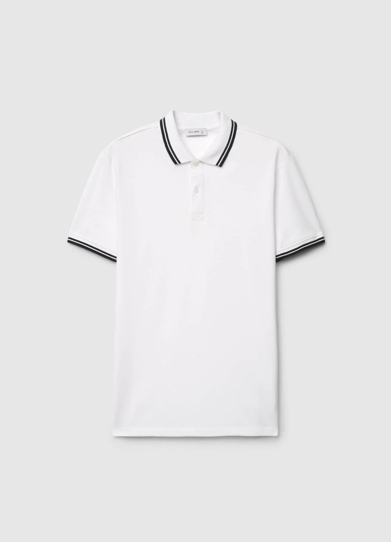 T-shirt polo con profili a righe - Image 5