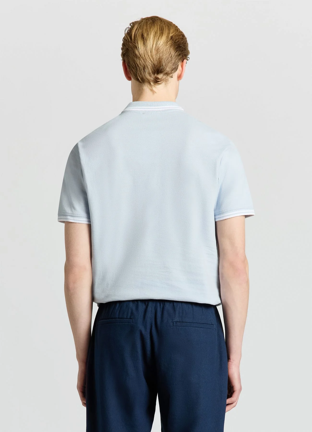 T-shirt polo con profili a righe - Image 3