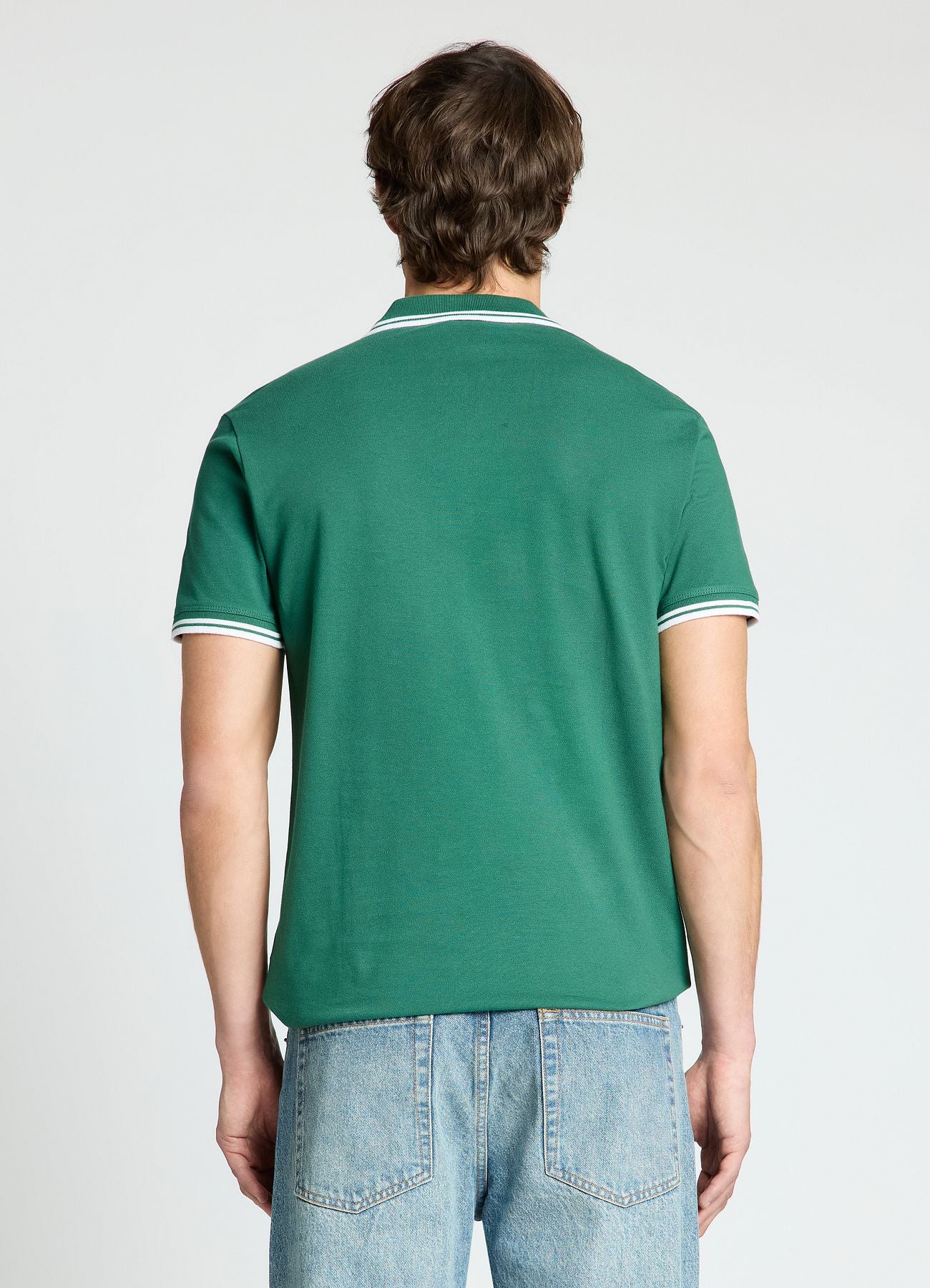 T-shirt polo con profili a righe - Image 3