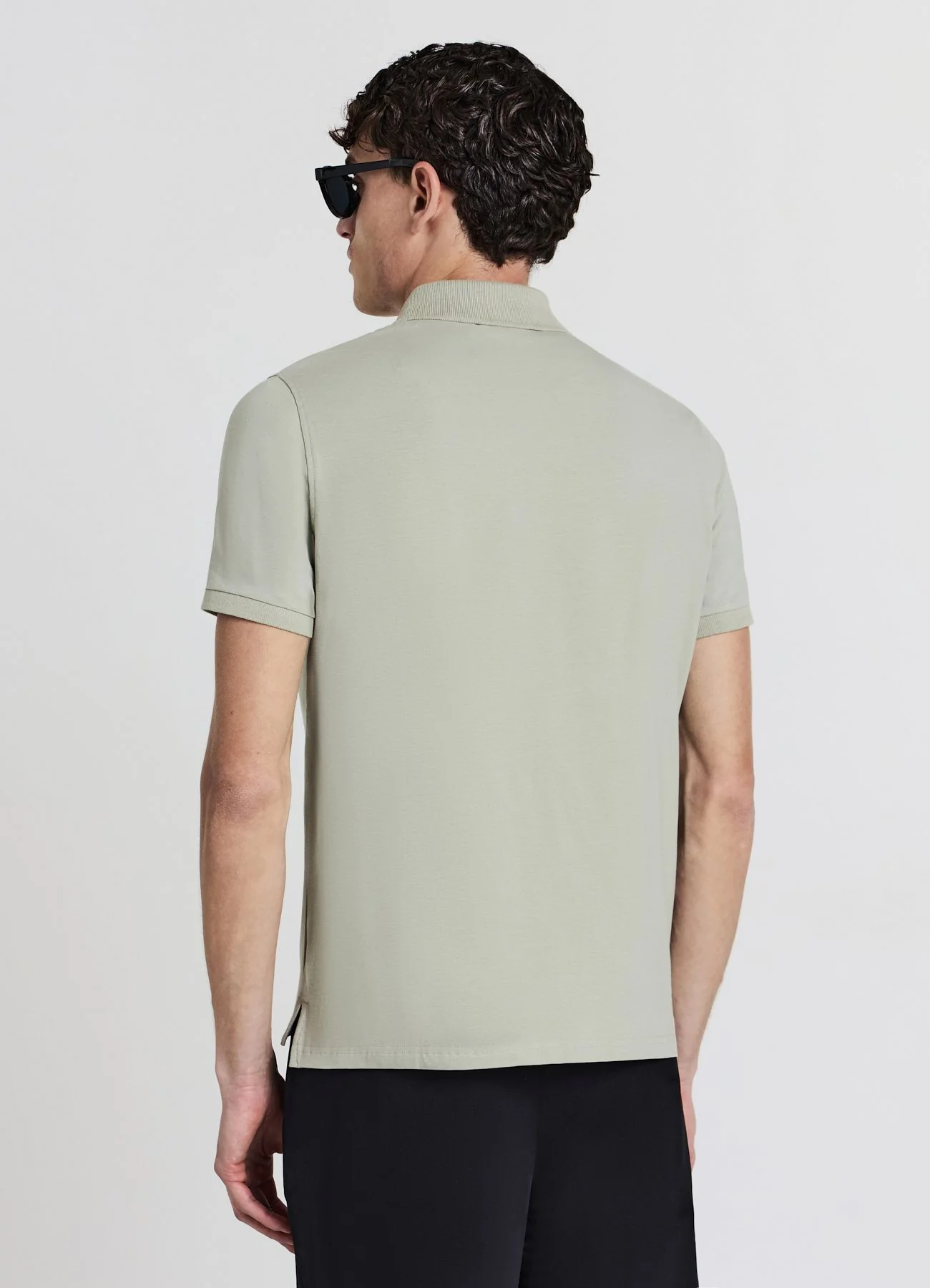 T-shirt polo half zip