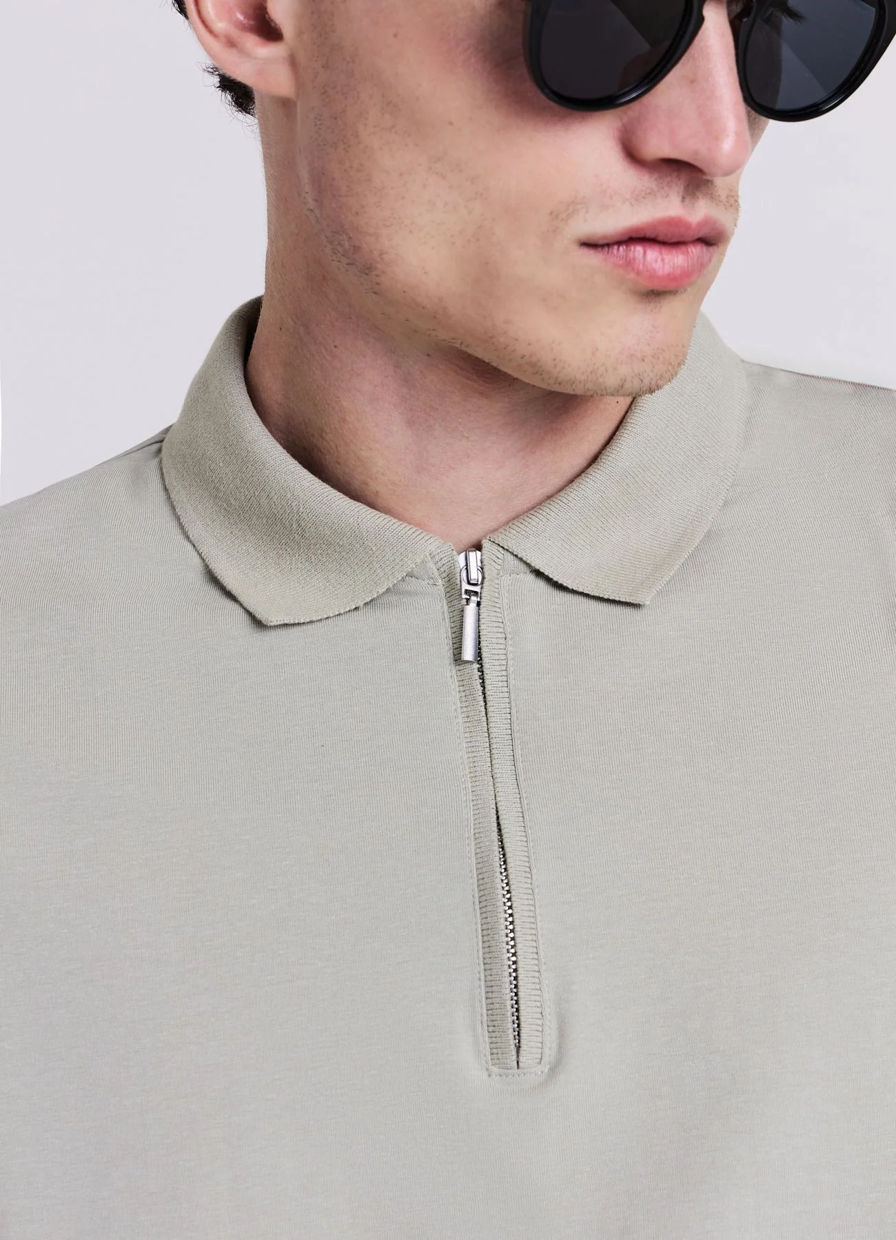 T-shirt polo half zip - Image 2