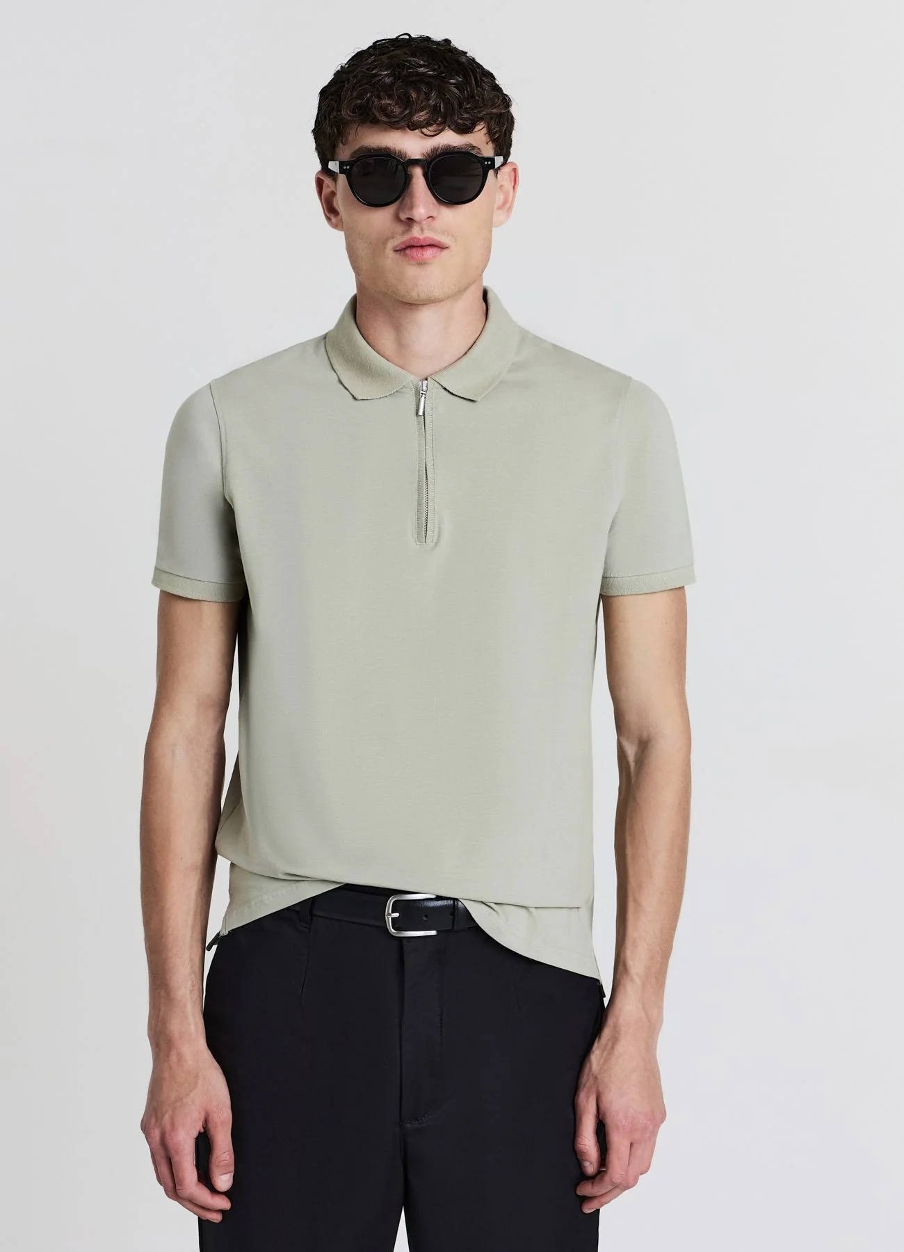 T-shirt polo half zip - Image 3