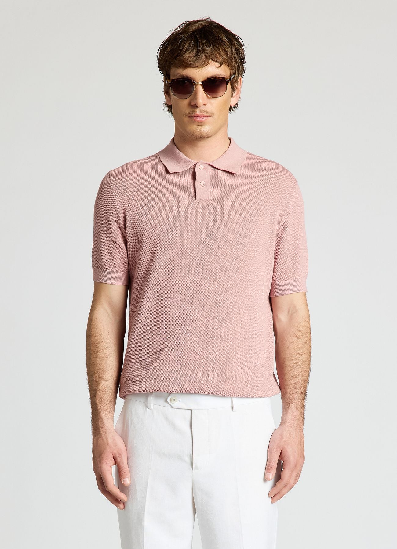 T-shirt polo in maglia