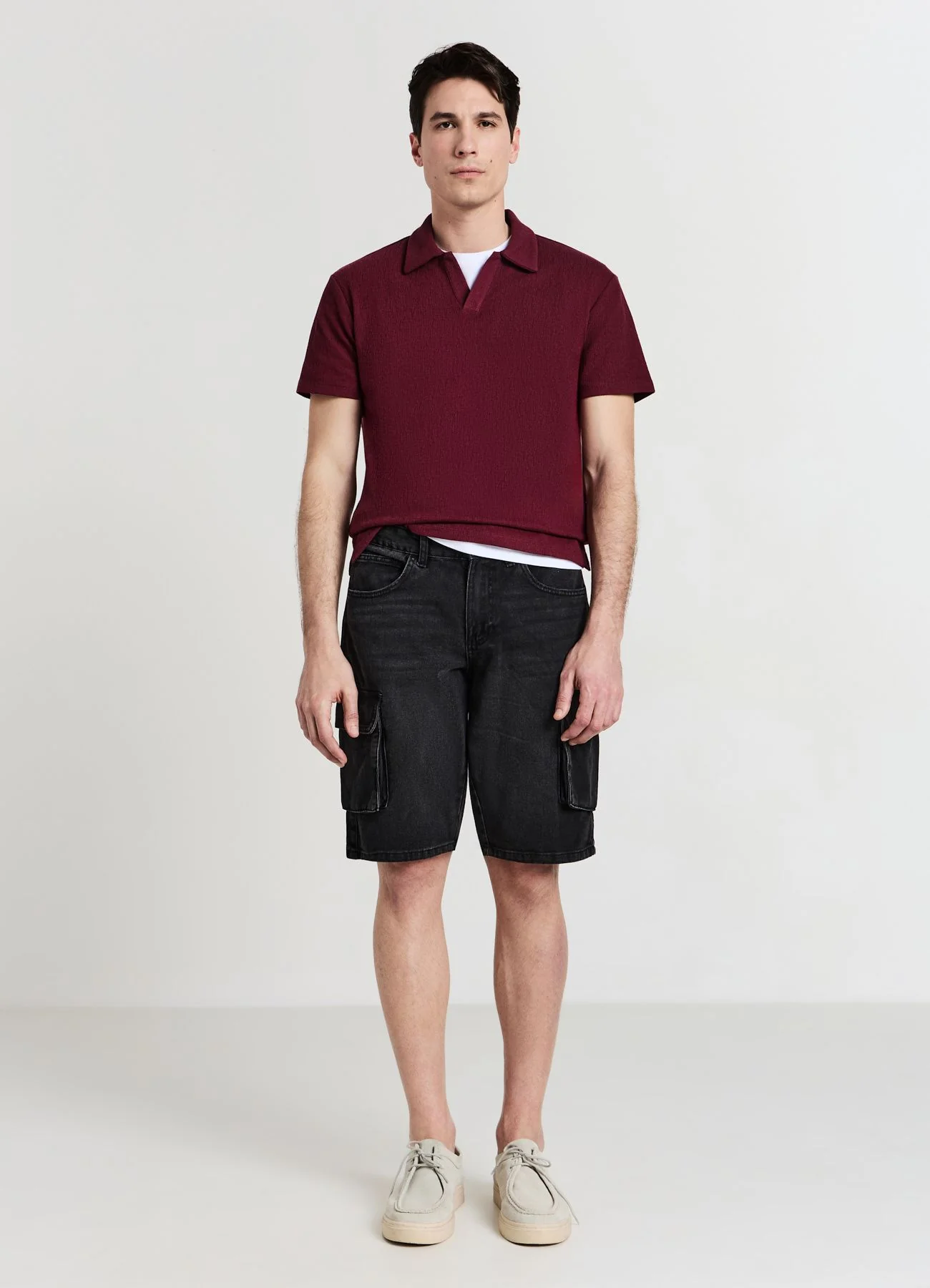 T-shirt polo misto cotone