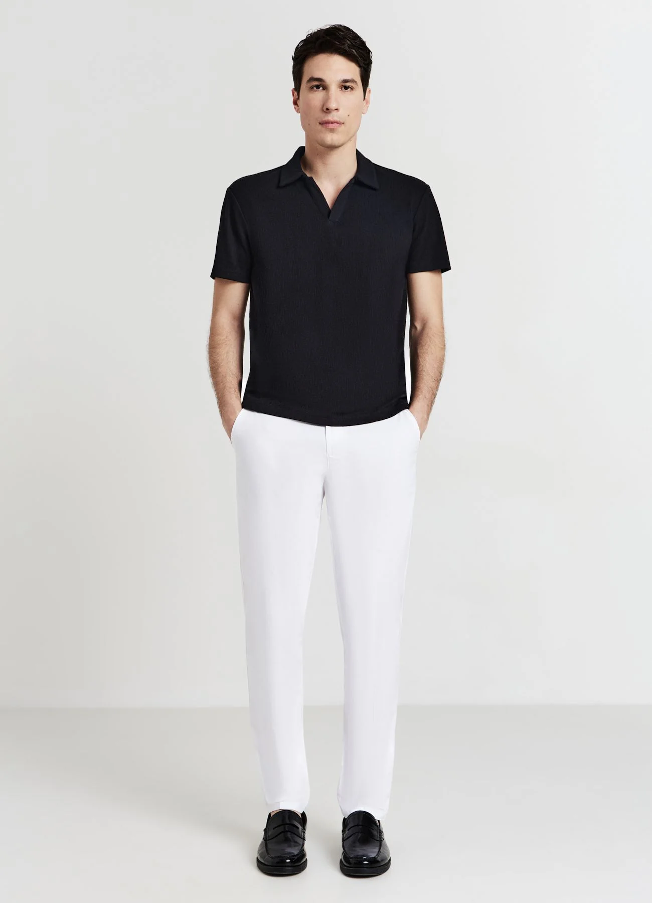 T-shirt polo misto cotone
