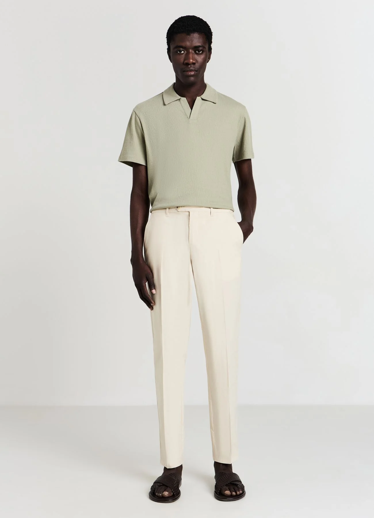 T-shirt polo misto cotone