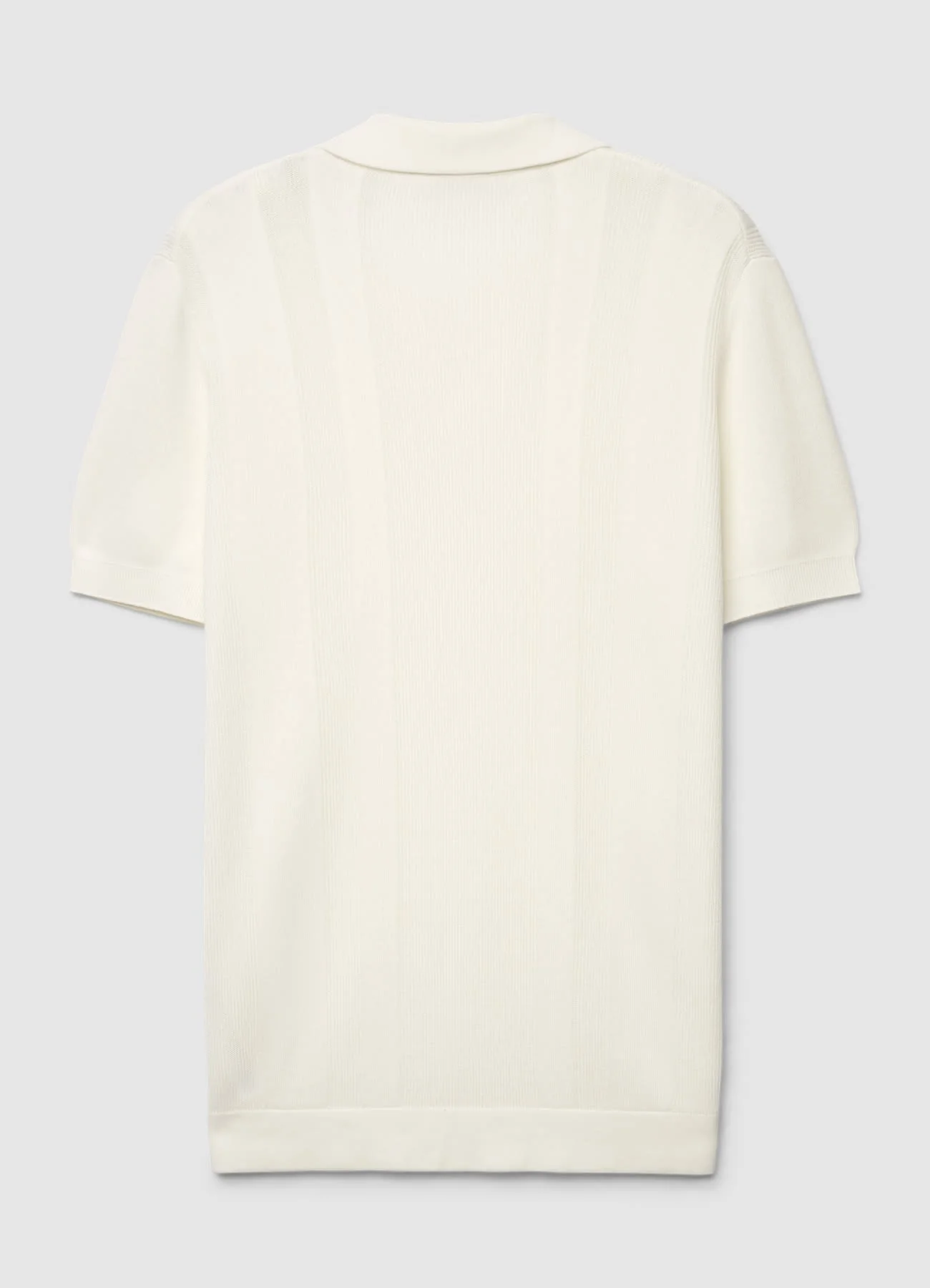 T-shirt polo tessuto operato in cotone - Image 4