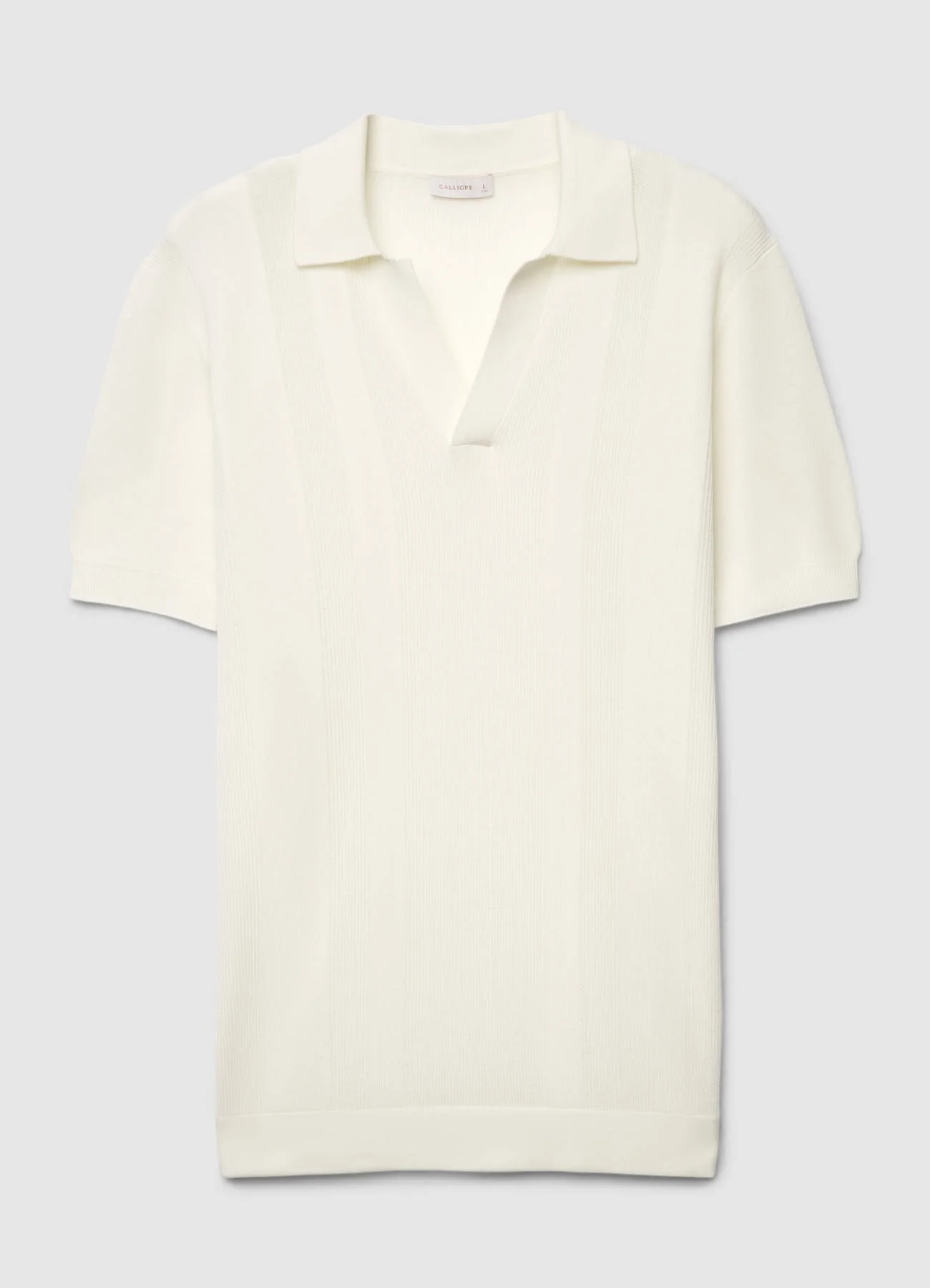 T-shirt polo tessuto operato in cotone - Image 6