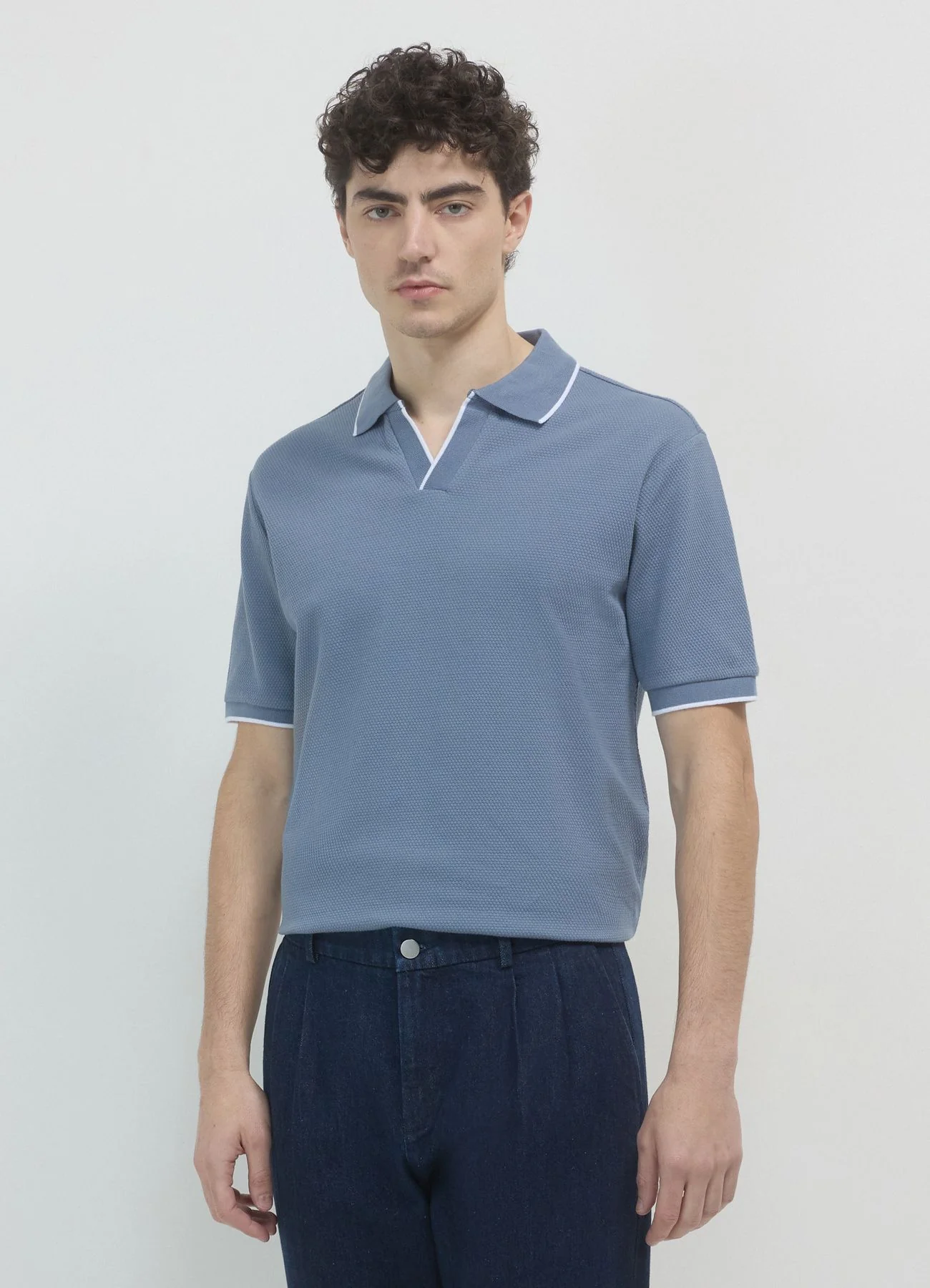 T-shirt polo tessuto operato - Image 3
