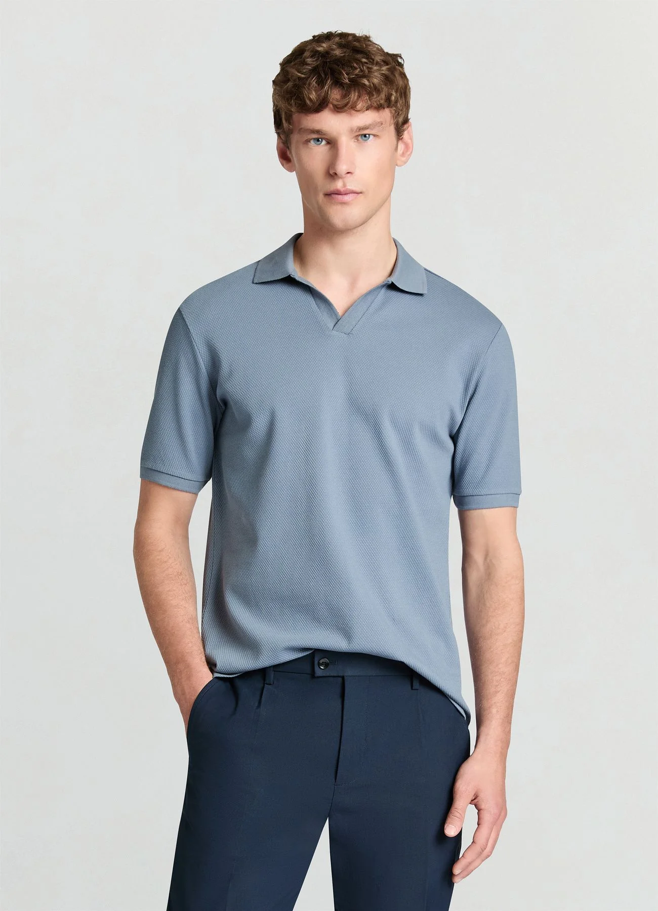 T-shirt polo tessuto operato - Image 3