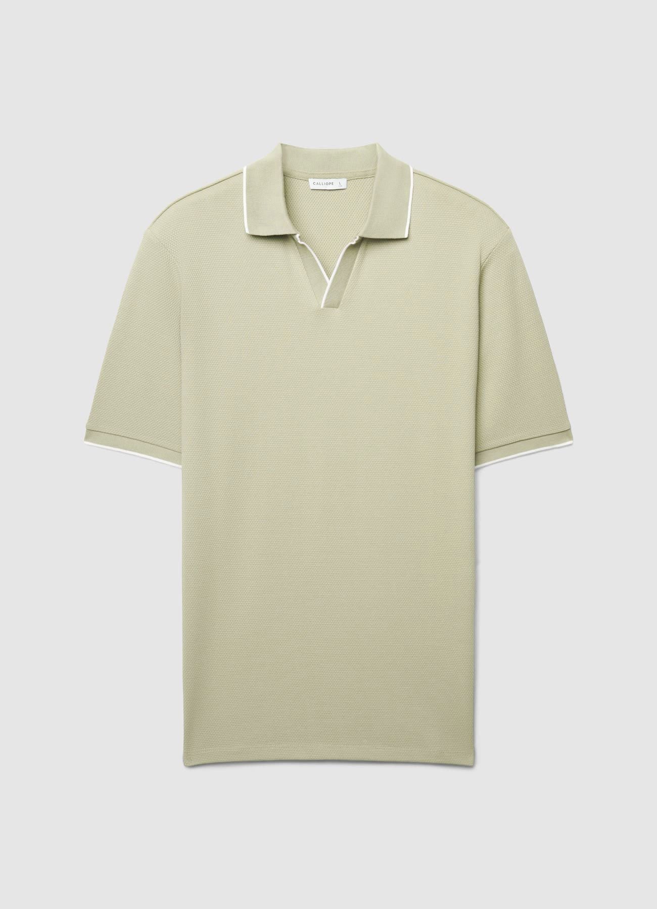T-shirt polo tessuto operato - Image 5