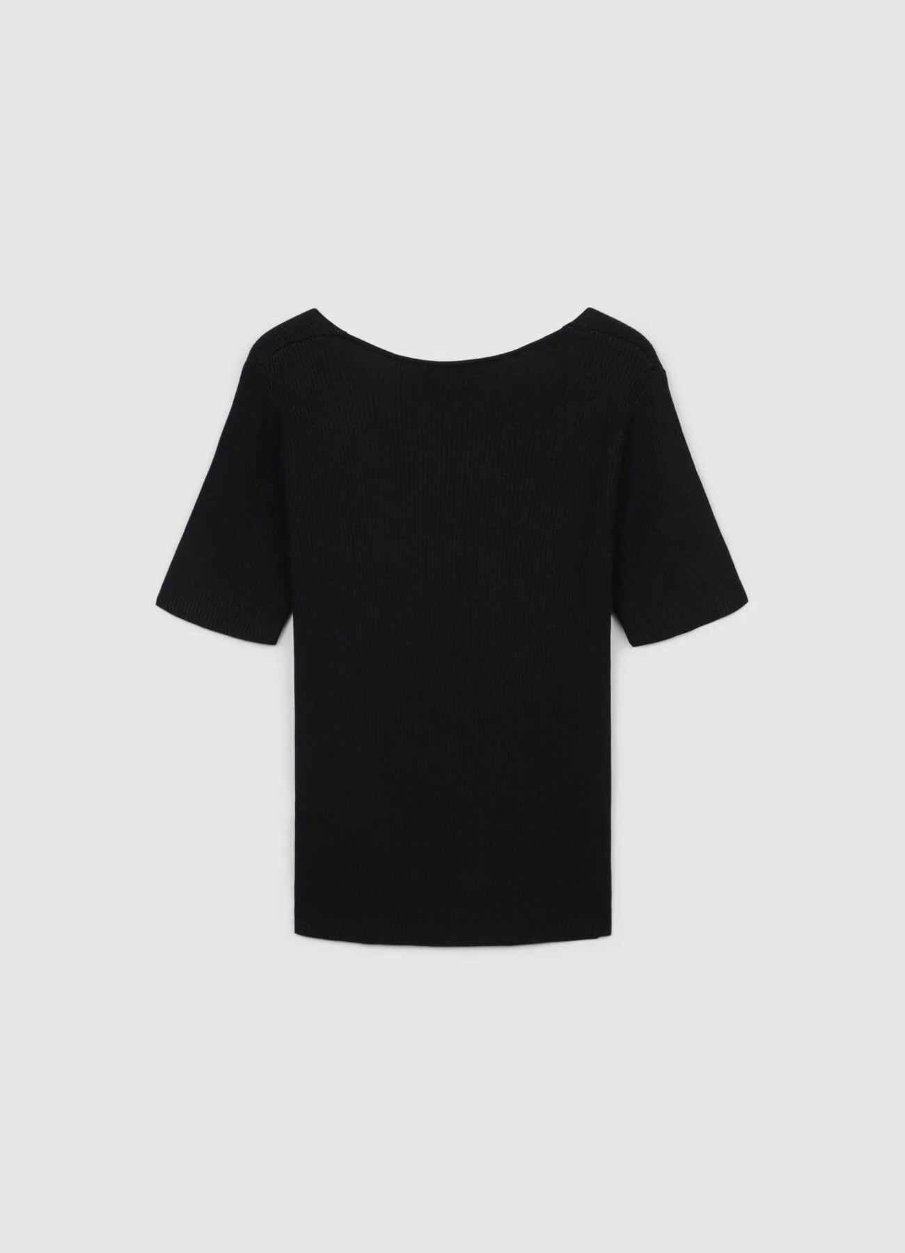 T-shirt scollo V a costine - Image 5