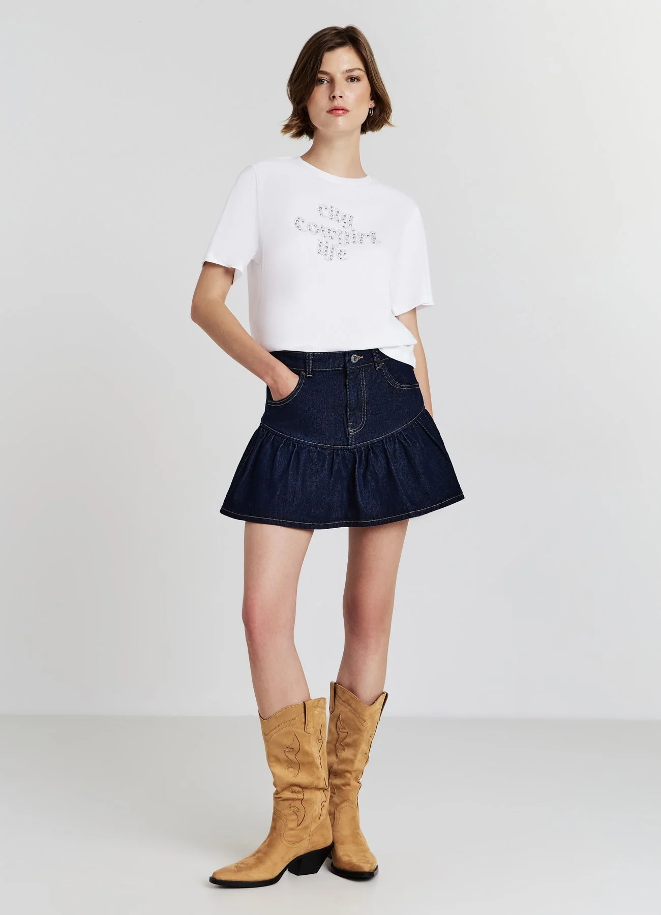 T-shirt scritta strass - Image 2