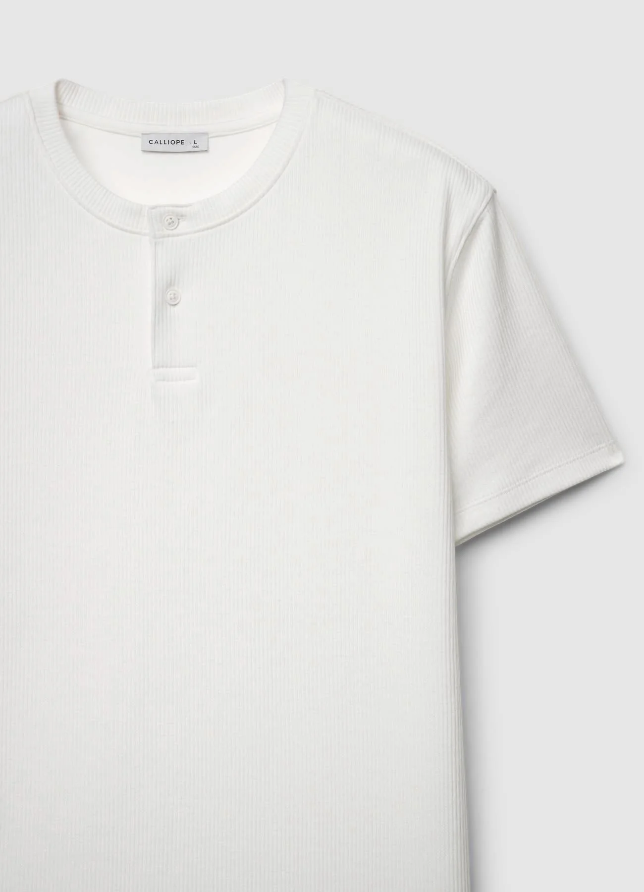T-shirt serafino a costine - Image 5