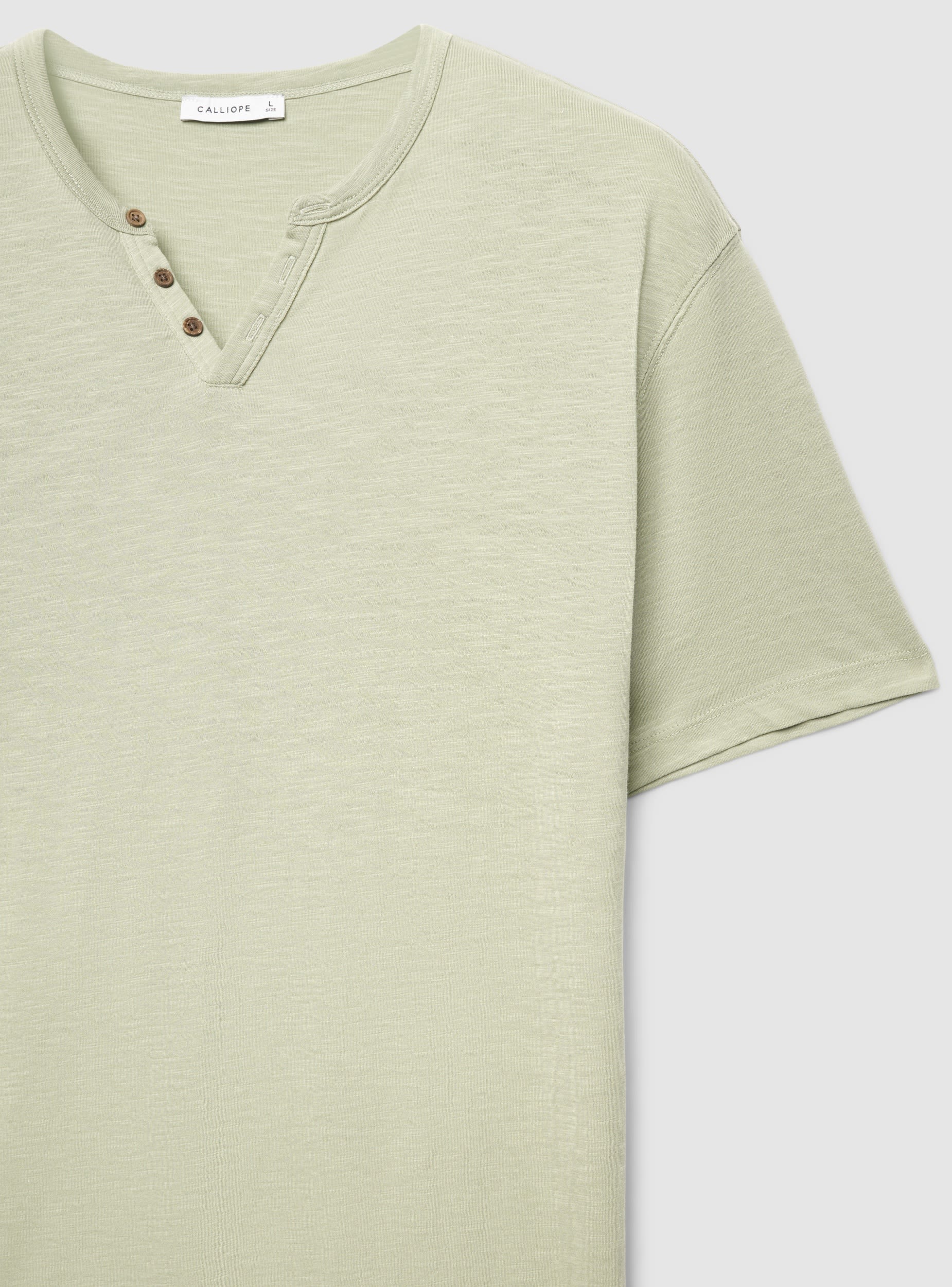 T-shirt serafino a tinta unita - Image 7