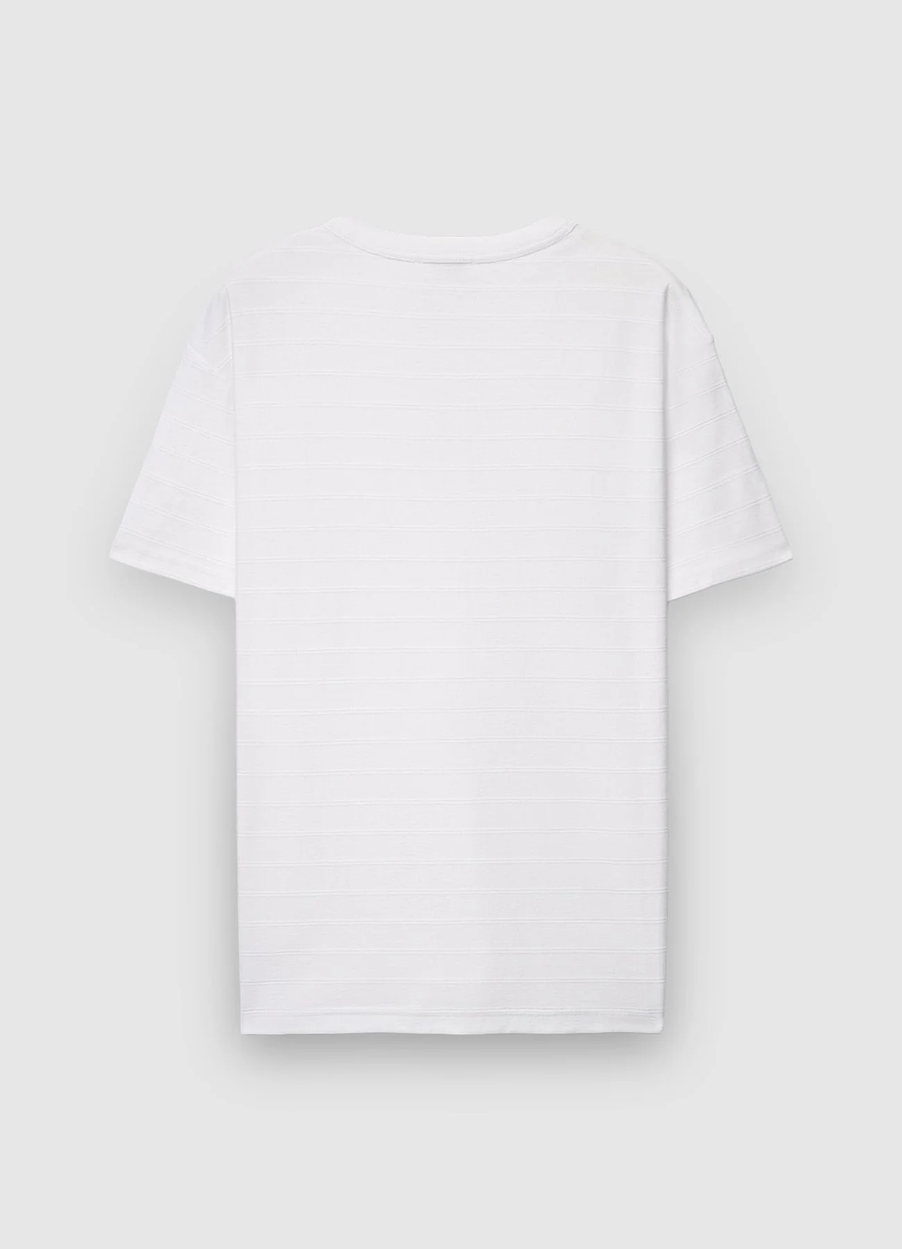 T-shirt serafino con motivo a righe in rilievo - Image 4