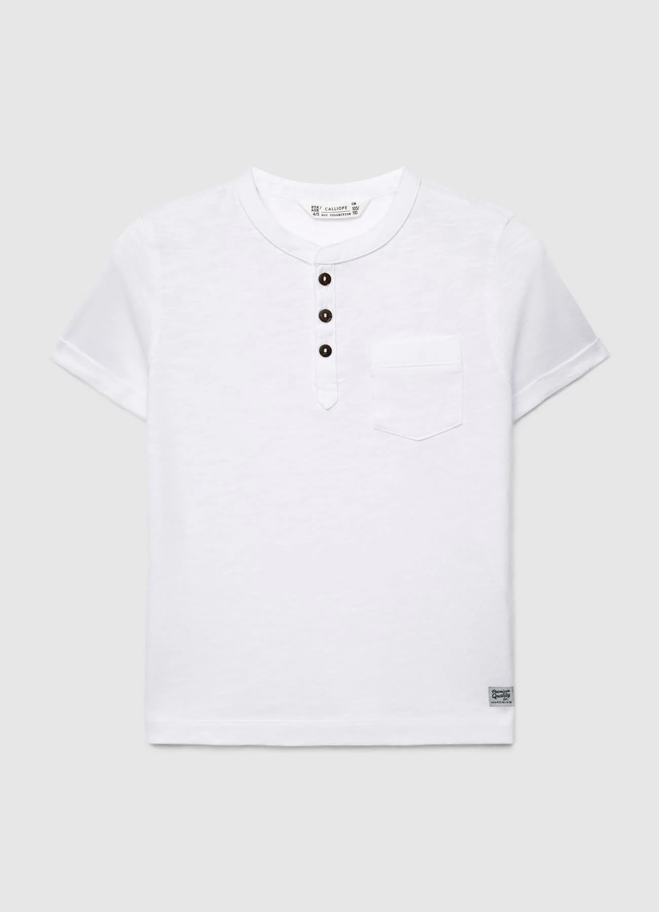 T-shirt serafino con taschino - Image 3